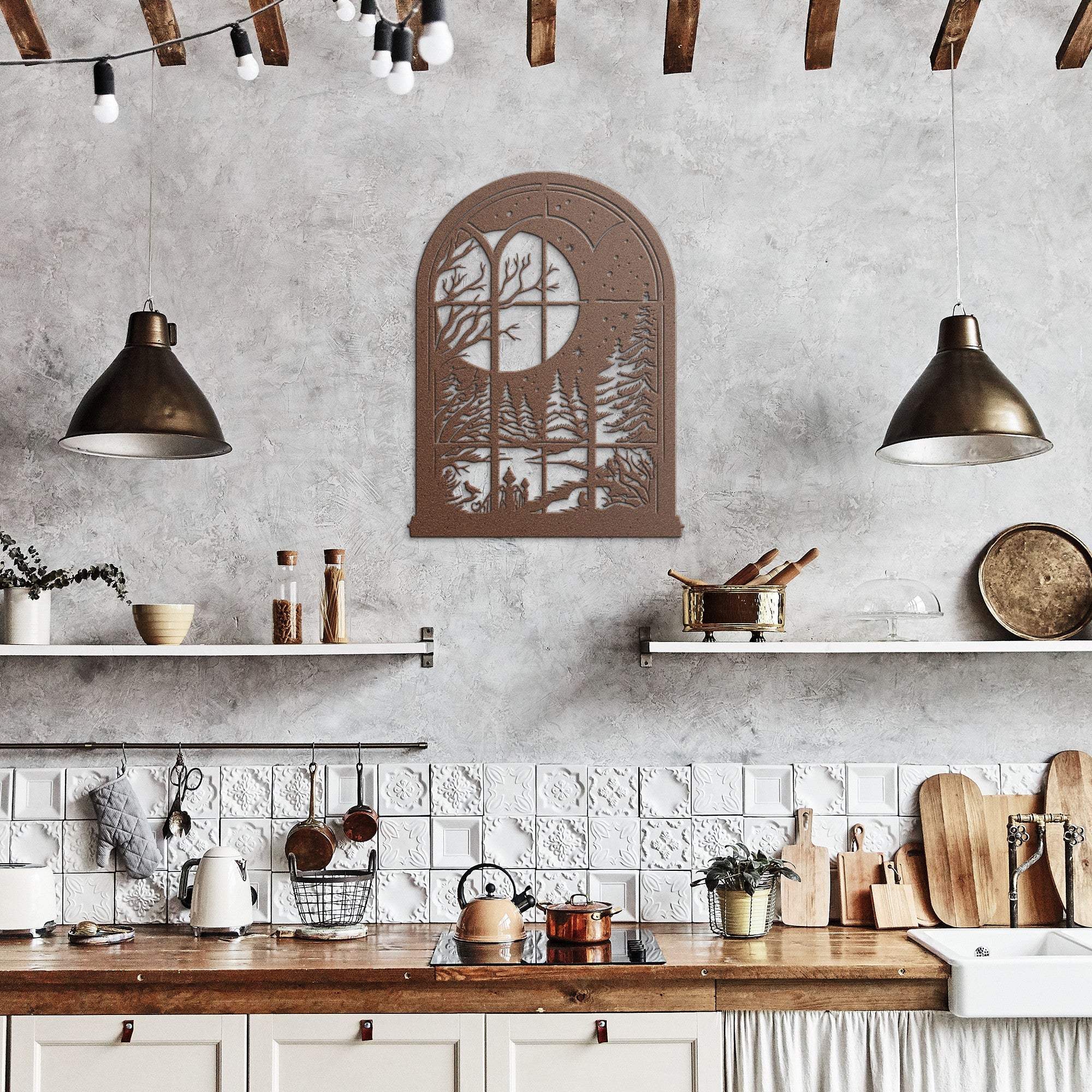 The Snowy Window Metal Sign - Cool Metal Signs