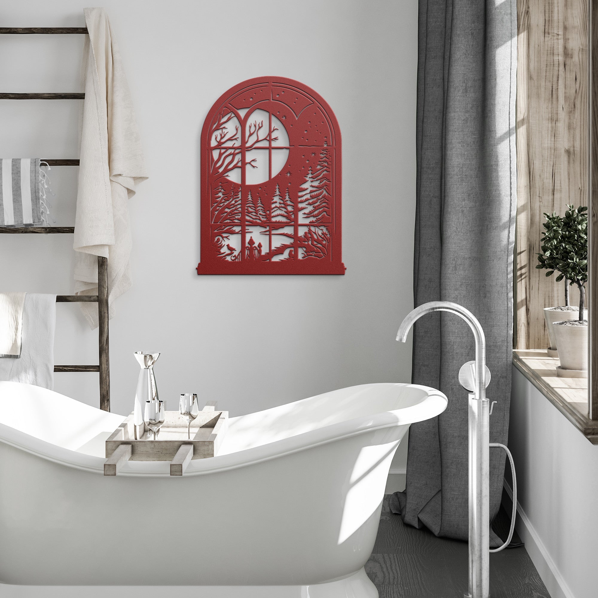 The Snowy Window Metal Sign - Cool Metal Signs