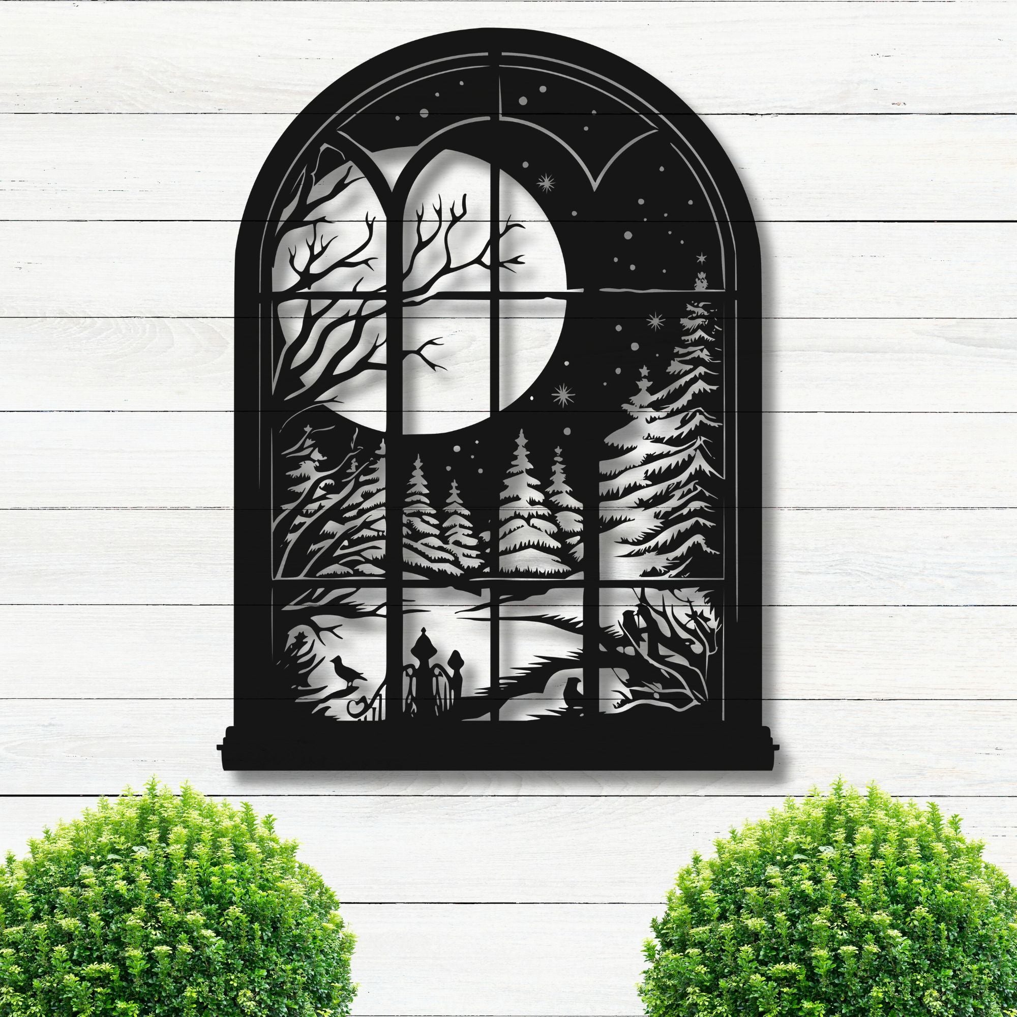 The Snowy Window Metal Sign - Cool Metal Signs