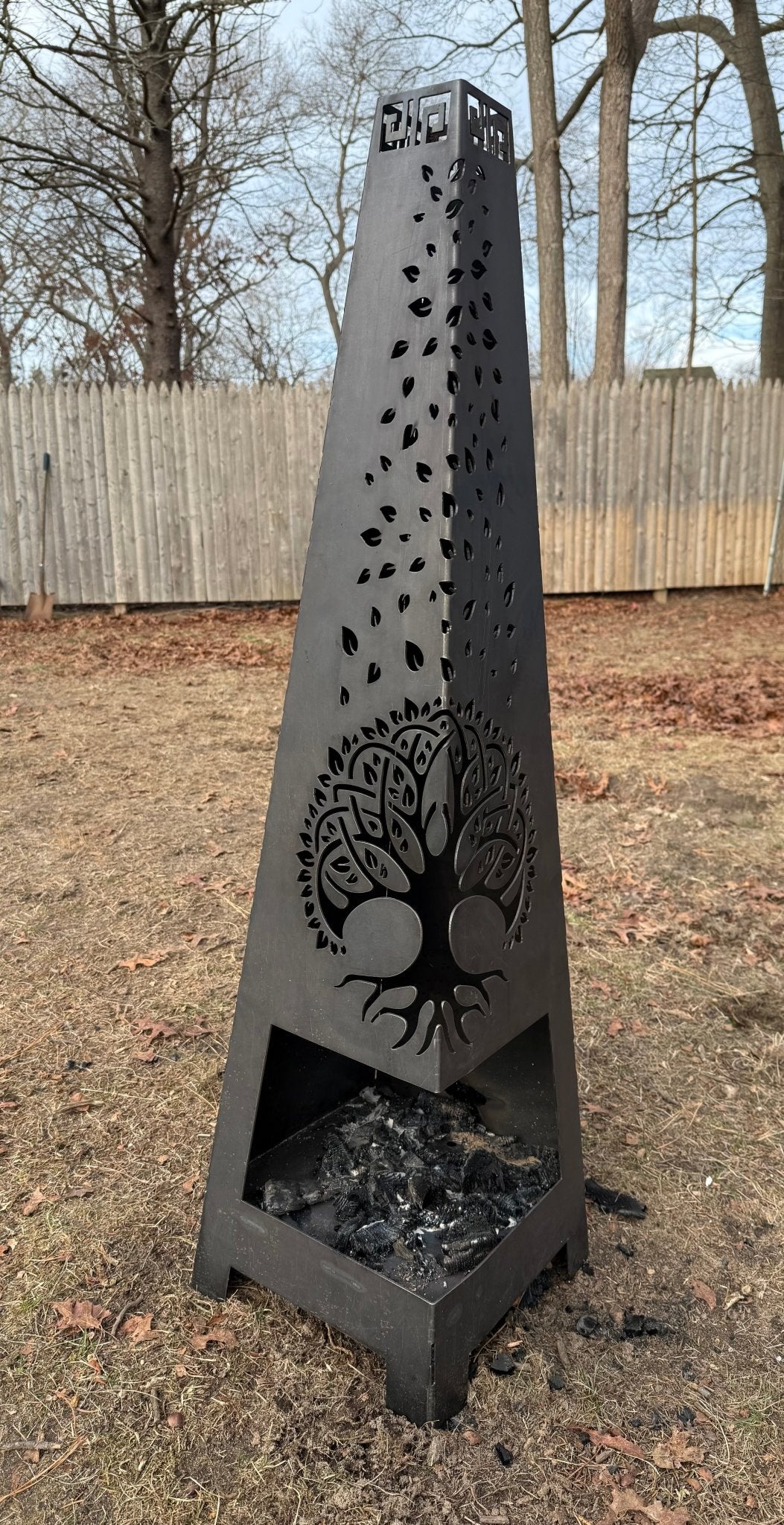 Tree of Life Fire Pit Chiminea - Cool Metal Signs