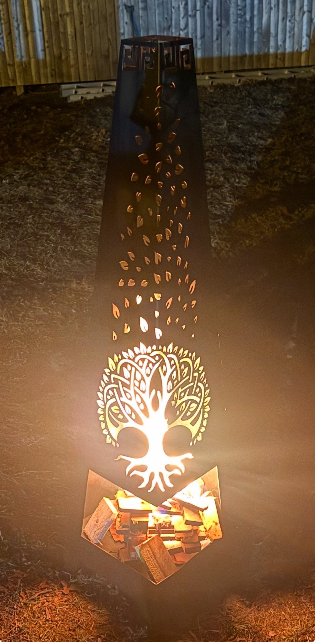 Tree of Life Fire Pit Chiminea - Cool Metal Signs