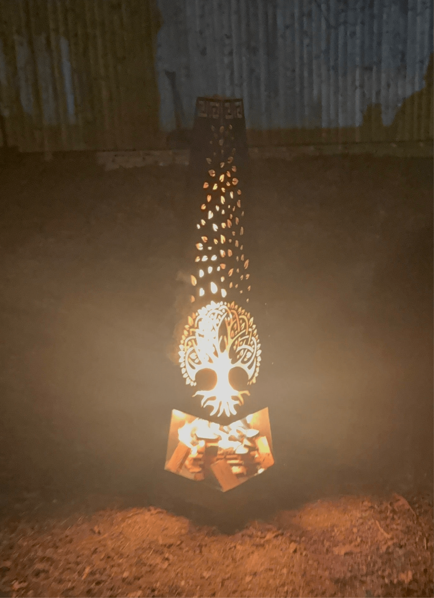 Tree of Life Fire Pit Chiminea - Cool Metal Signs