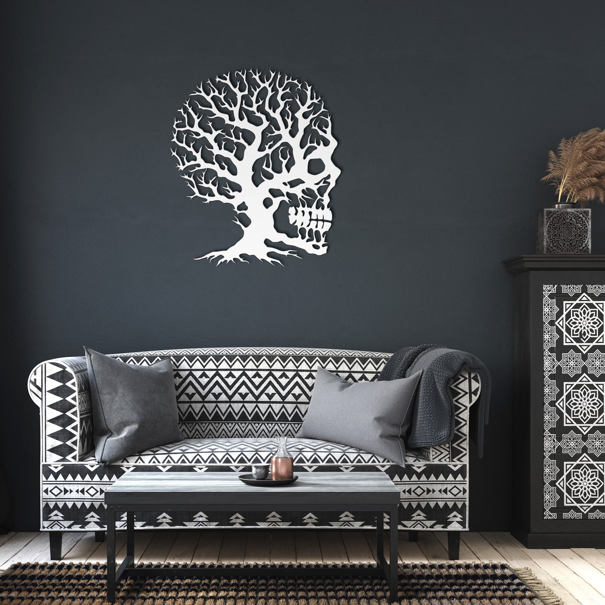 Tree Skull Metal Sign - Cool Metal Signs