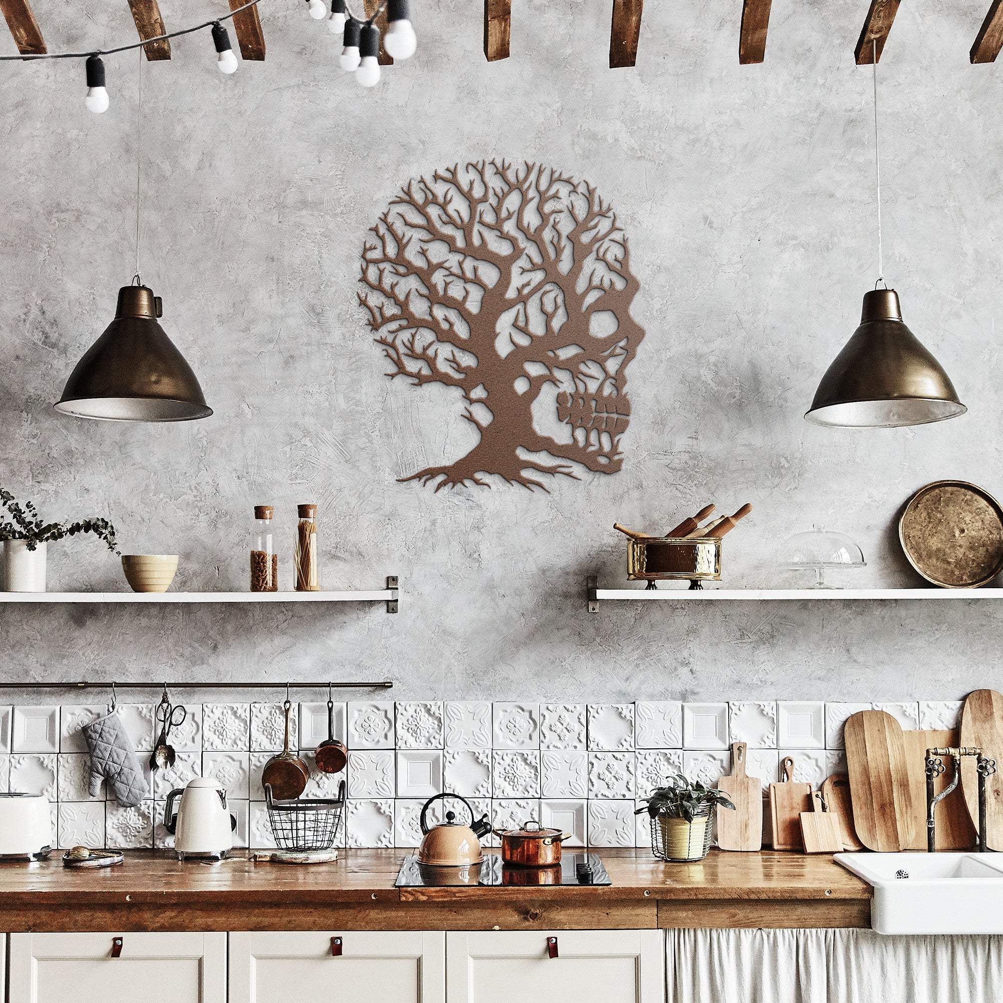 Tree Skull Metal Sign - Cool Metal Signs