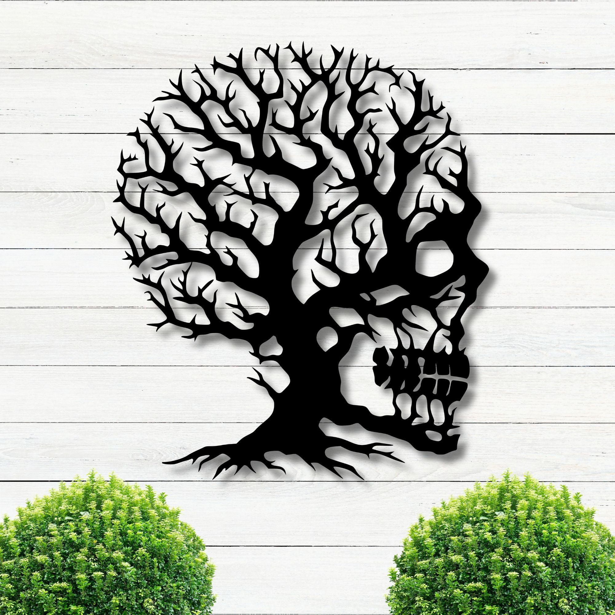 Tree Skull Metal Sign - Cool Metal Signs