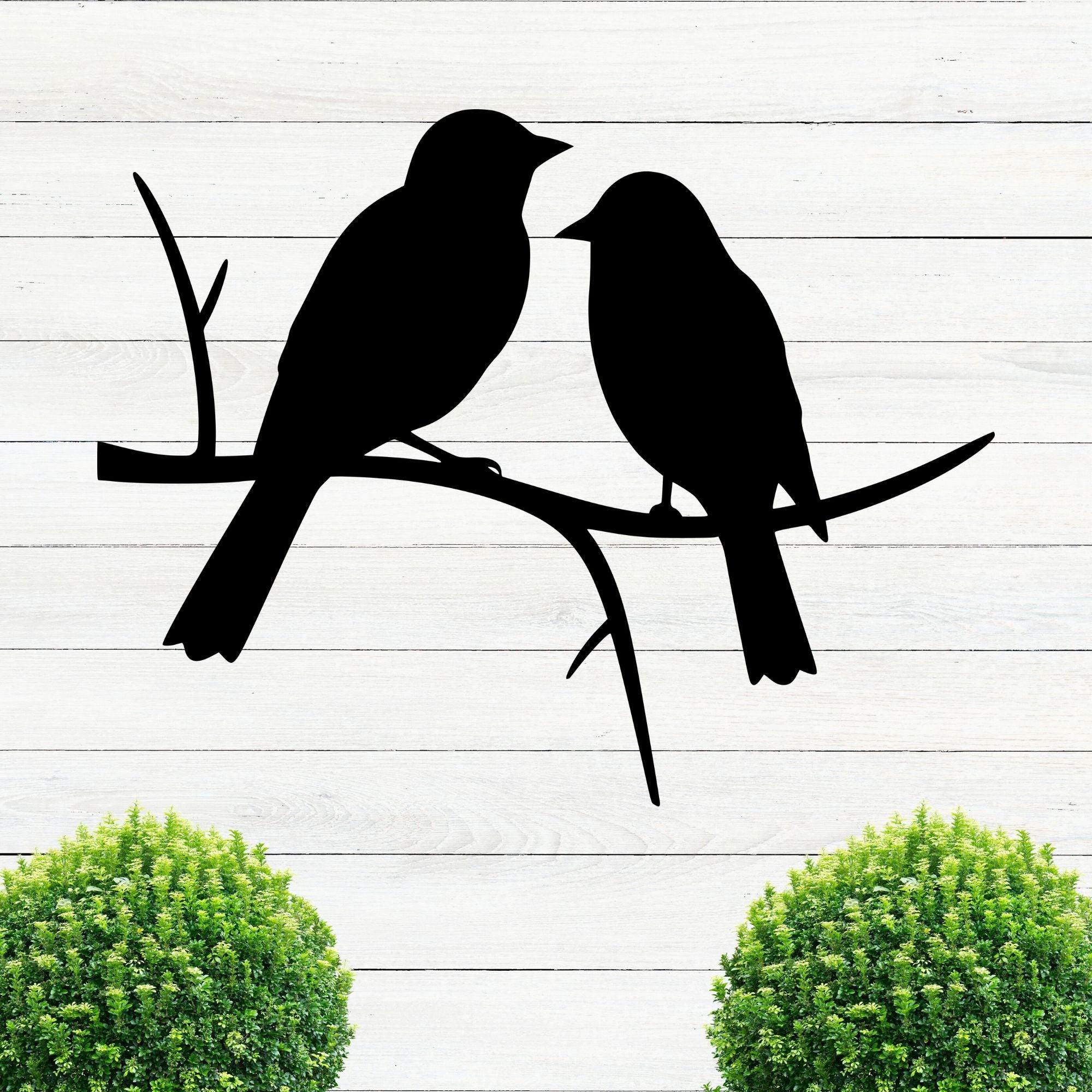 Two Birds on a Branch Metal Sign - Cool Metal Signs