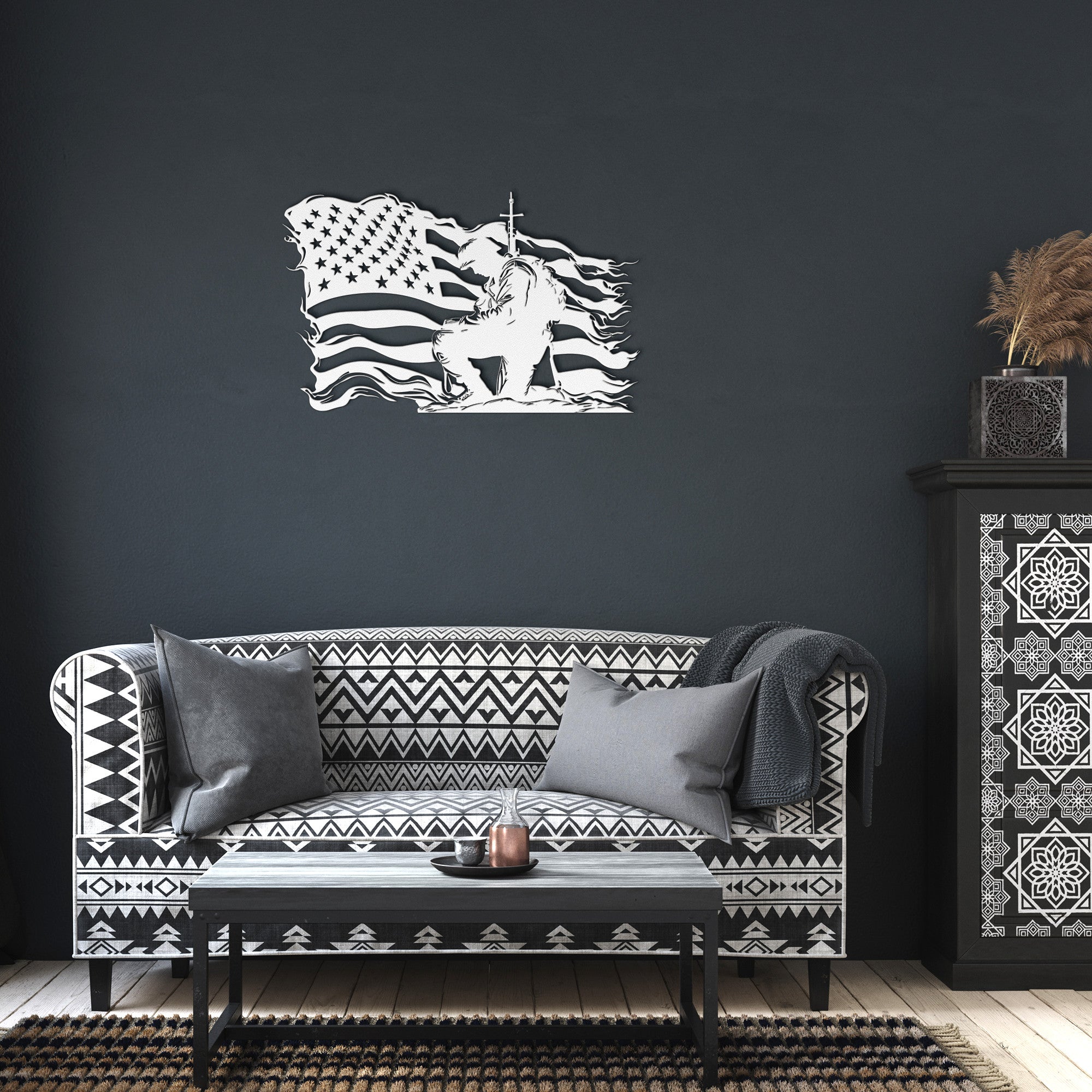 Veteran Flag Sign - Cool Metal Signs