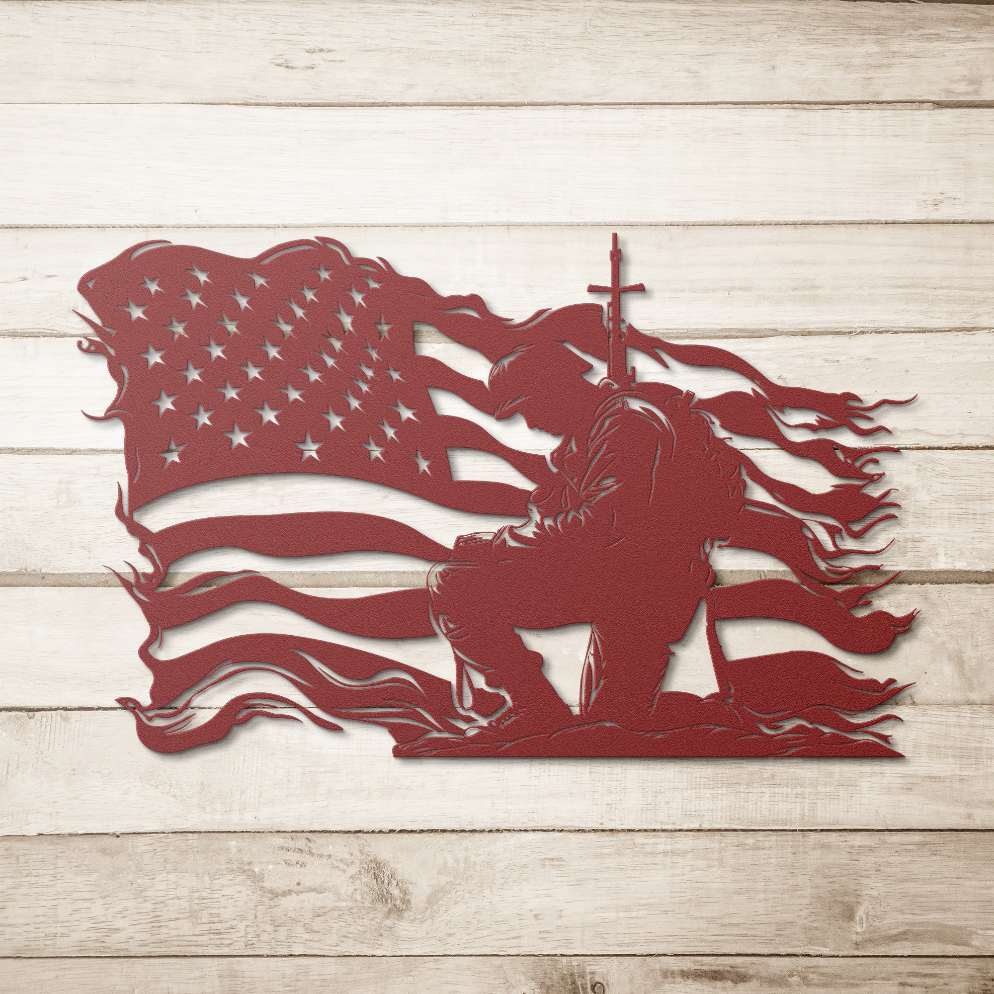 Veteran Flag Sign - Cool Metal Signs