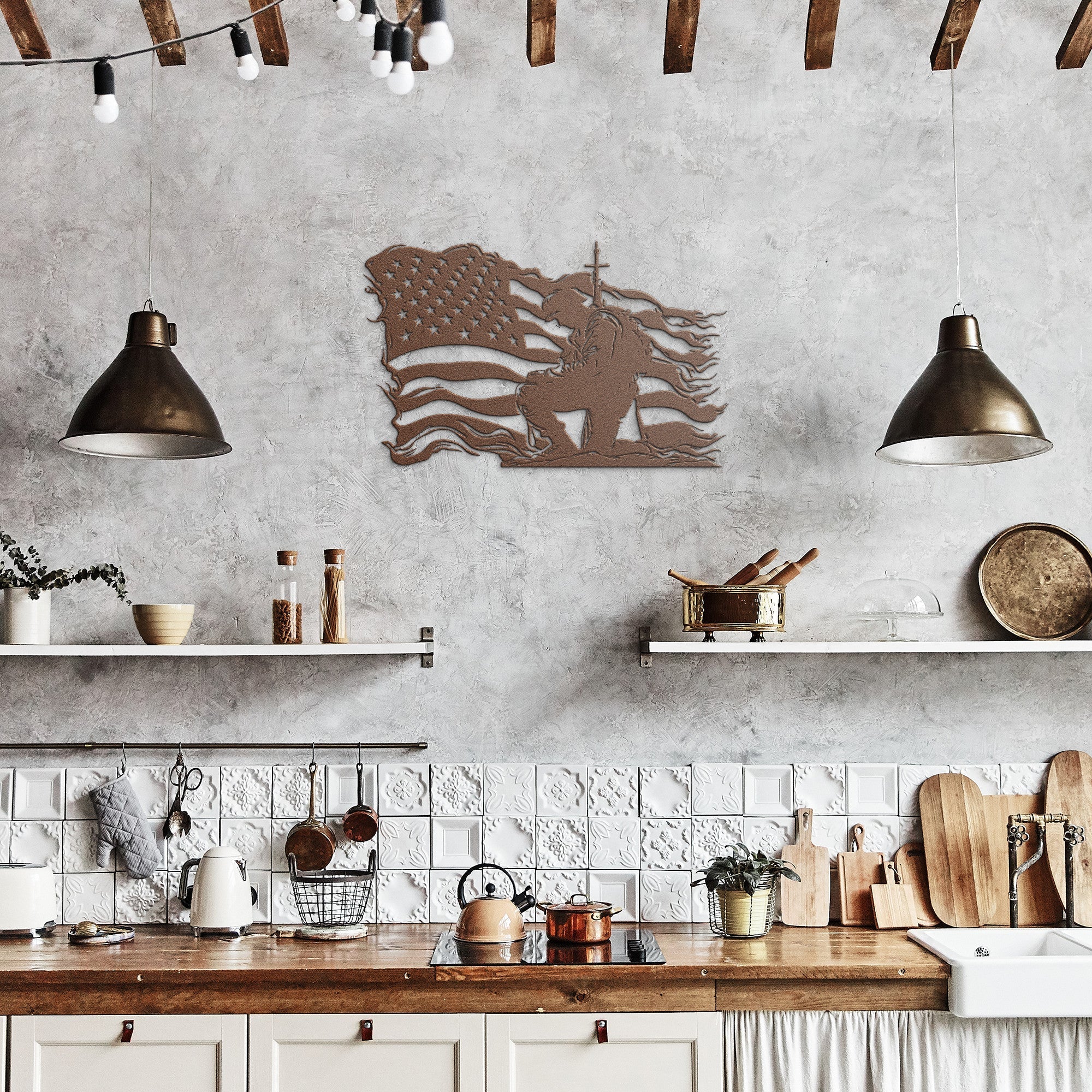 Veteran Flag Sign - Cool Metal Signs