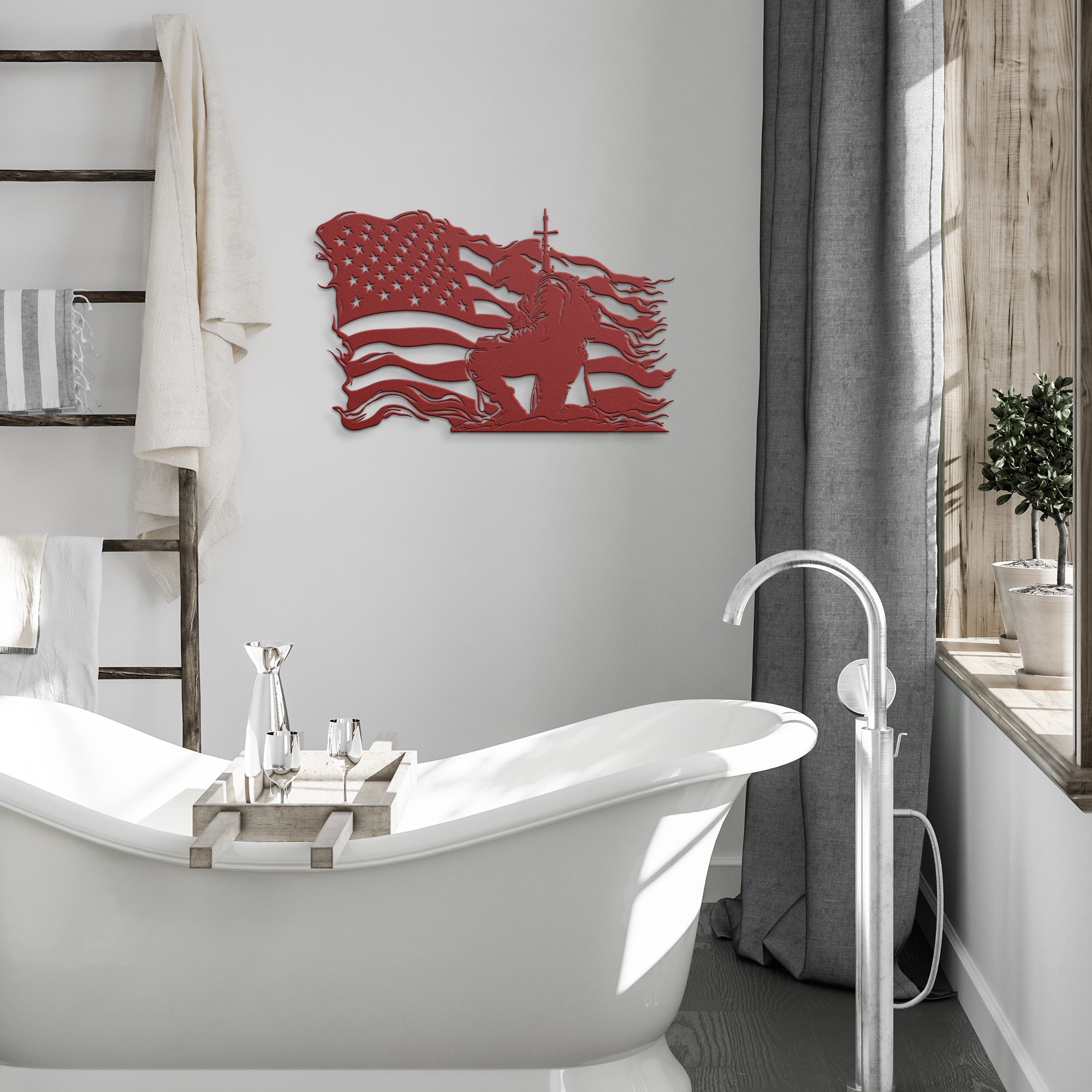 Veteran Flag Sign - Cool Metal Signs