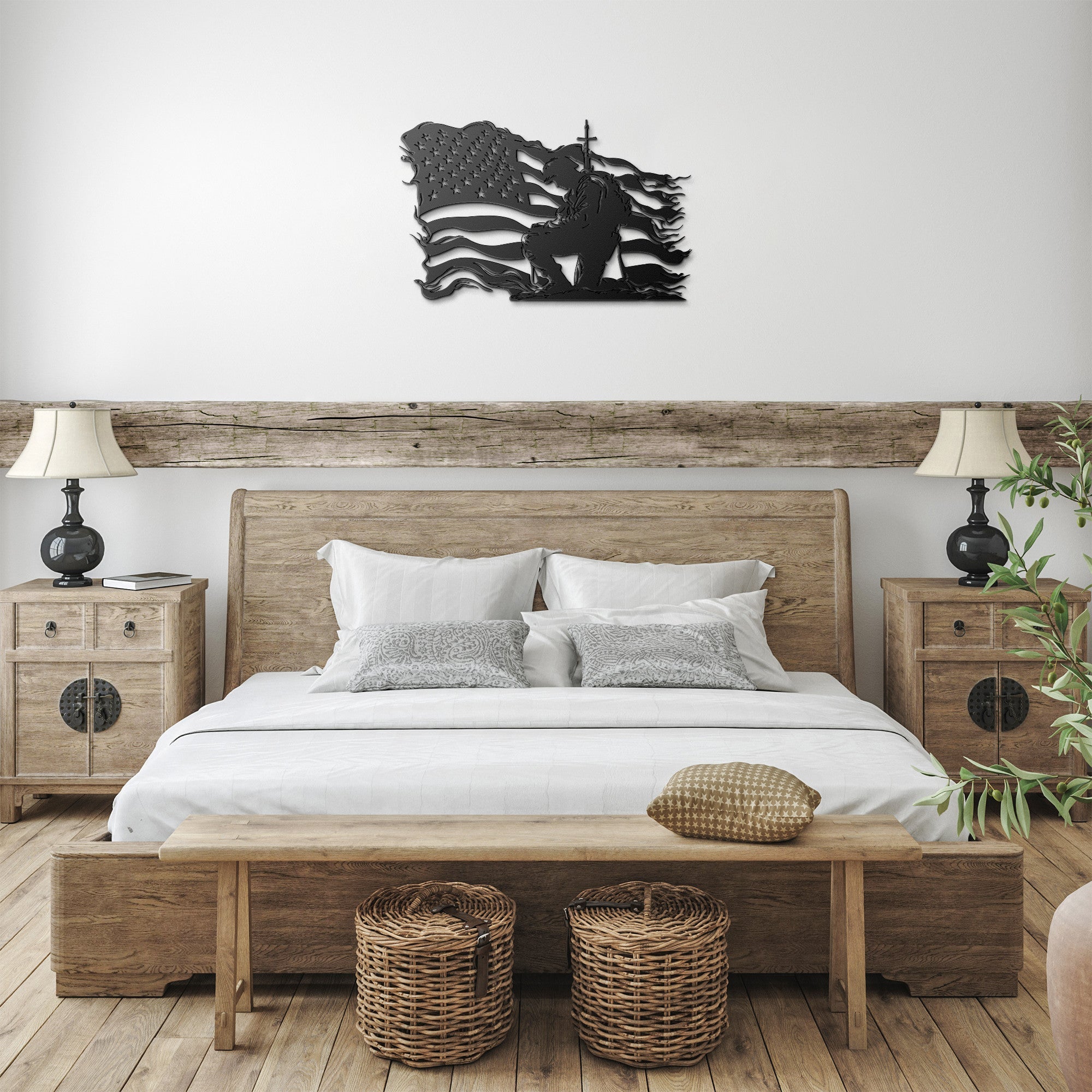 Veteran Flag Sign - Cool Metal Signs