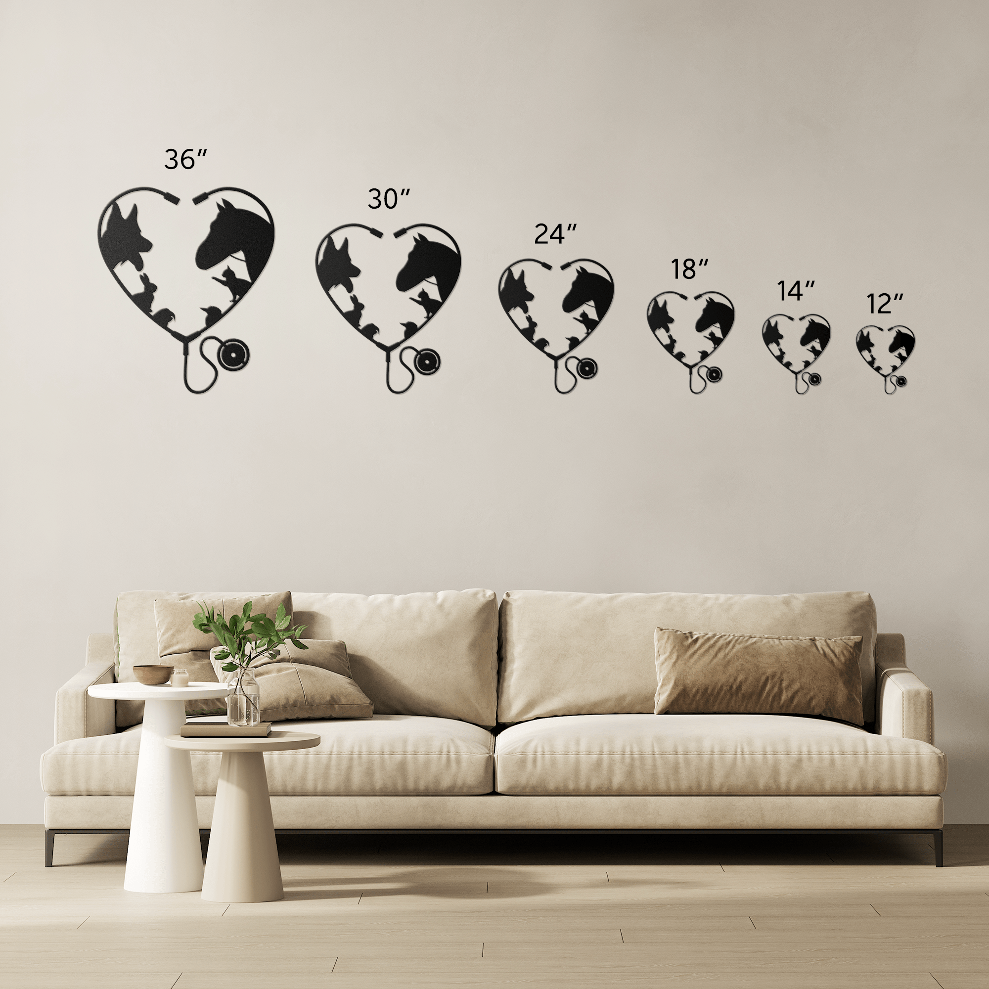 Veterinarian Heart Metal Sign - Cool Metal Signs