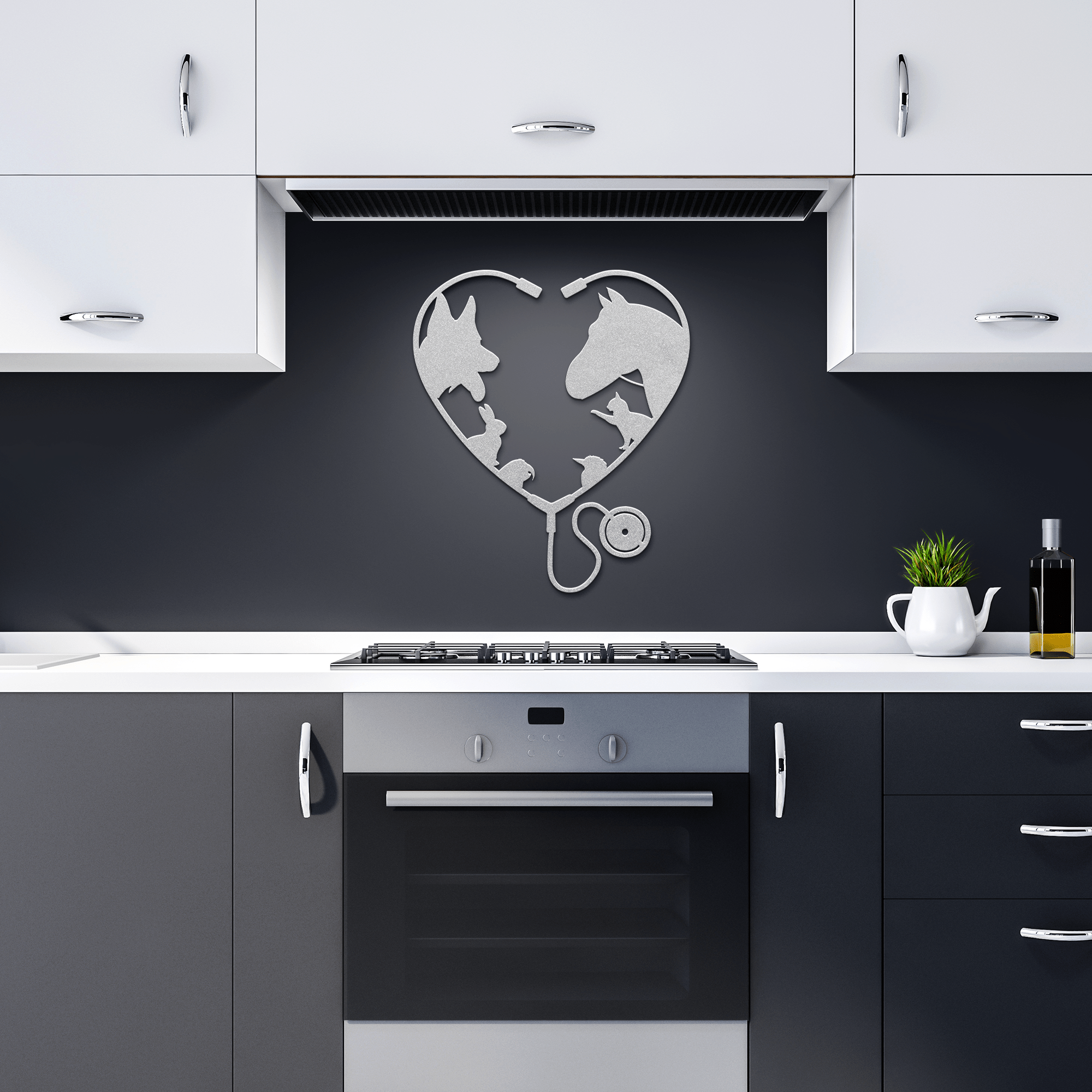 Veterinarian Heart Metal Sign - Cool Metal Signs