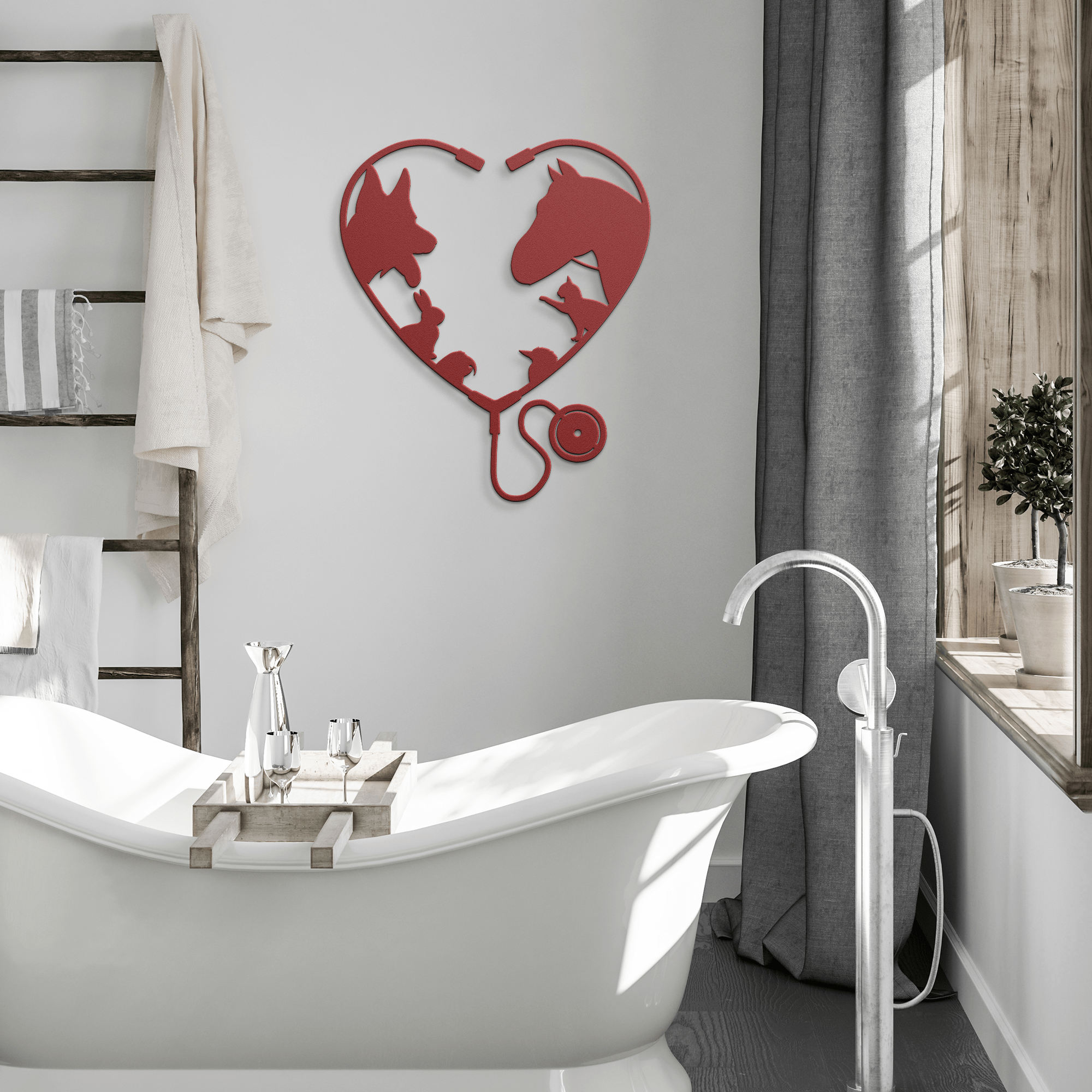 Veterinarian Heart Metal Sign - Cool Metal Signs