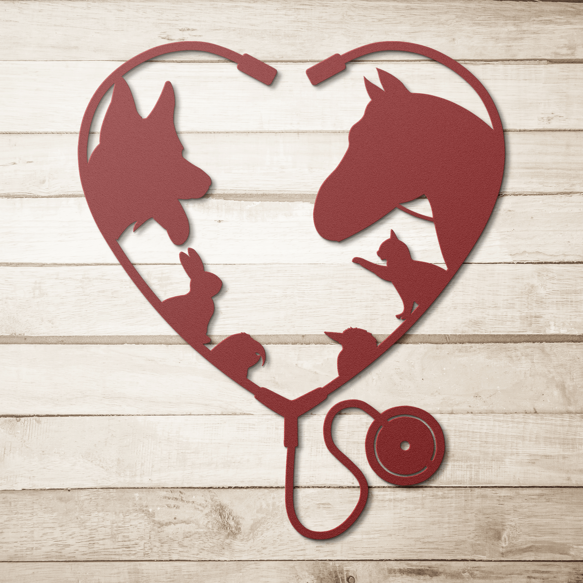 Veterinarian Heart Metal Sign - Cool Metal Signs