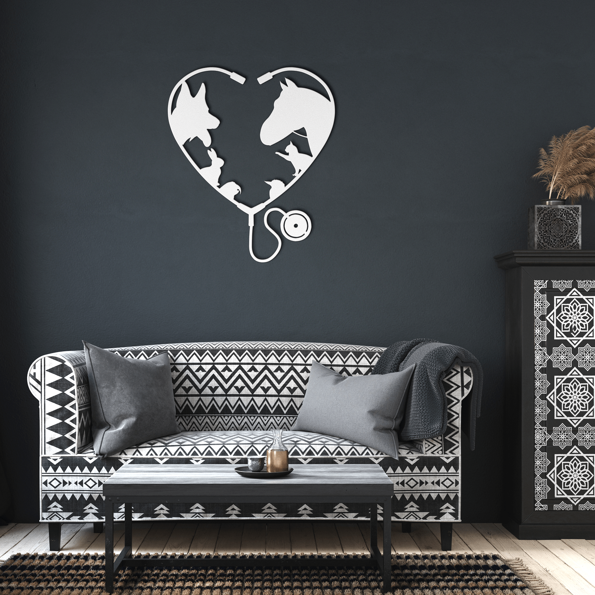 Veterinarian Heart Metal Sign - Cool Metal Signs