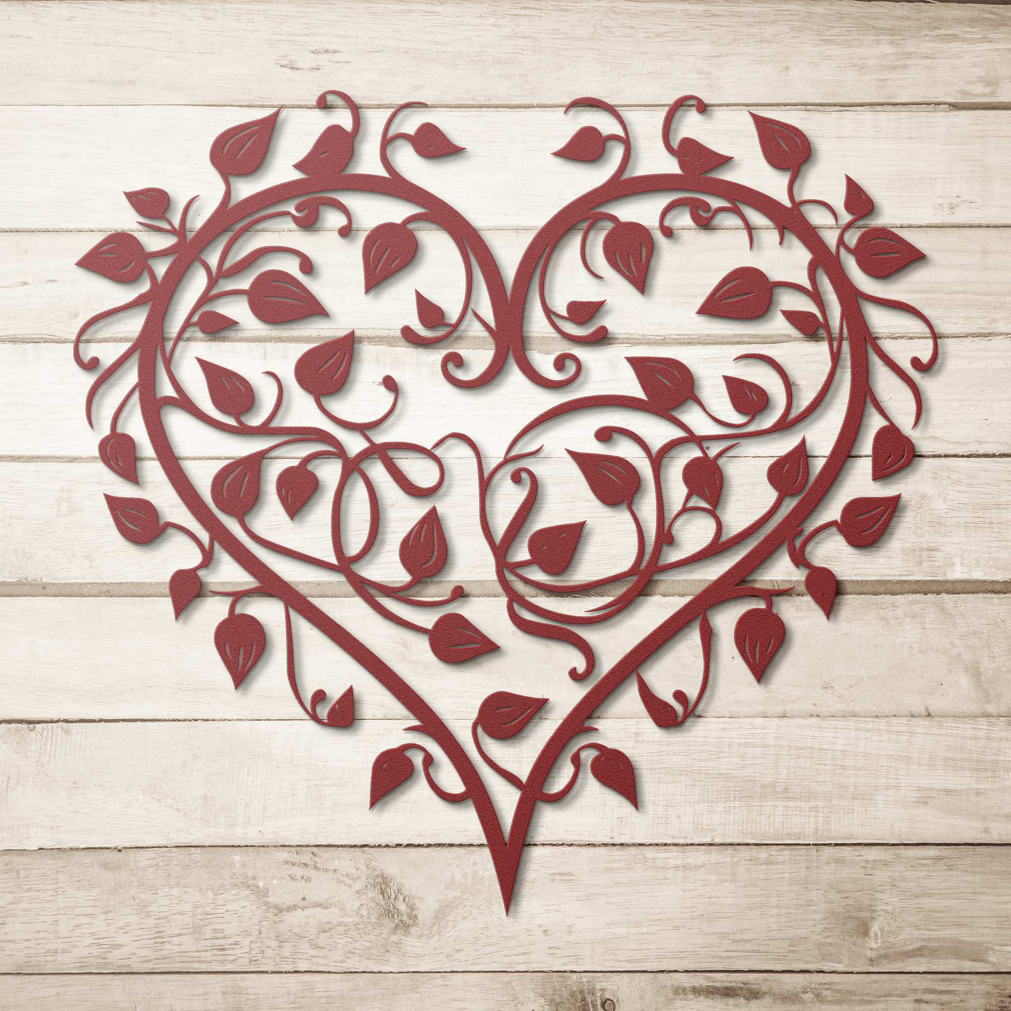 Vines of a Heart Metal Sign - Cool Metal Signs