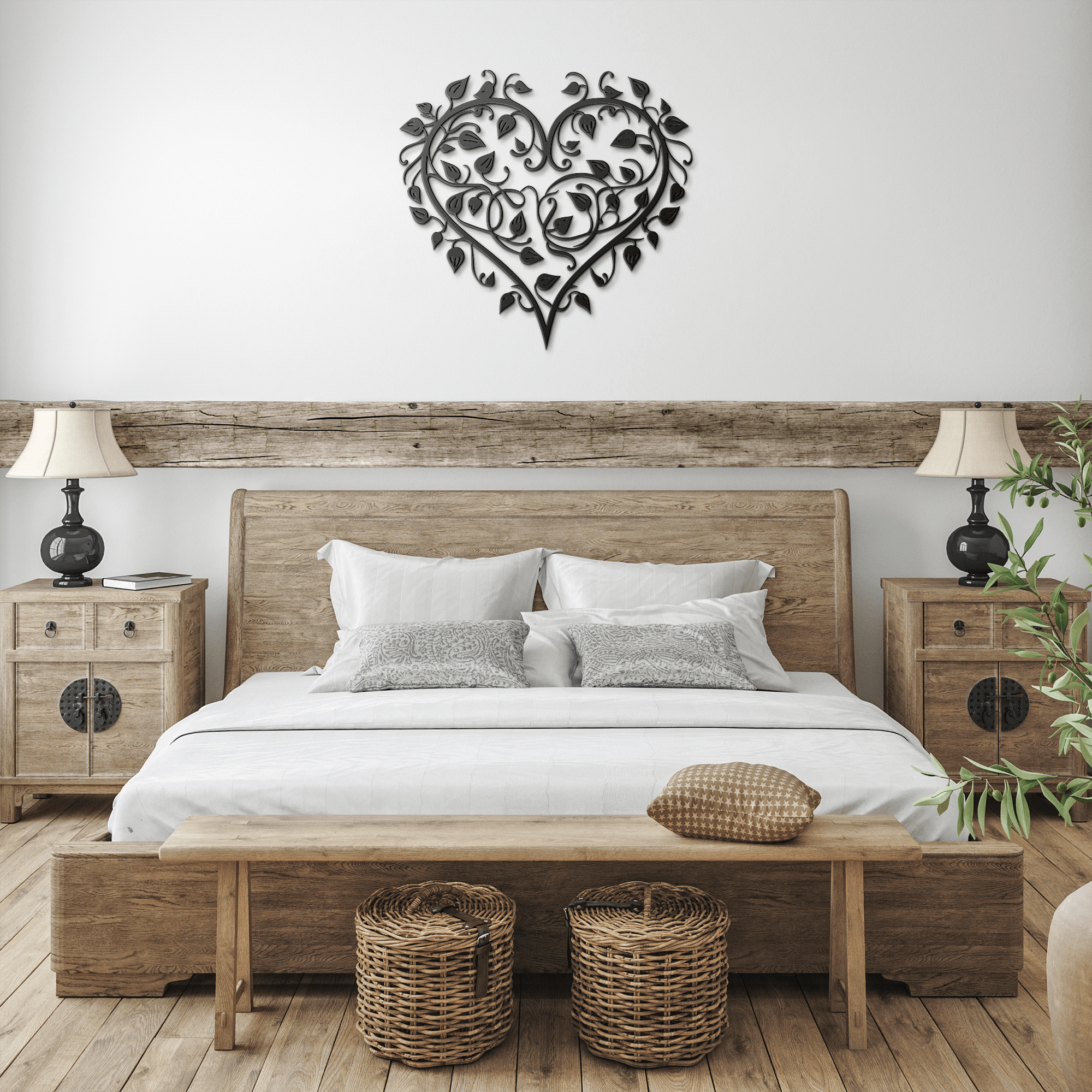 Vines of a Heart Metal Sign - Cool Metal Signs