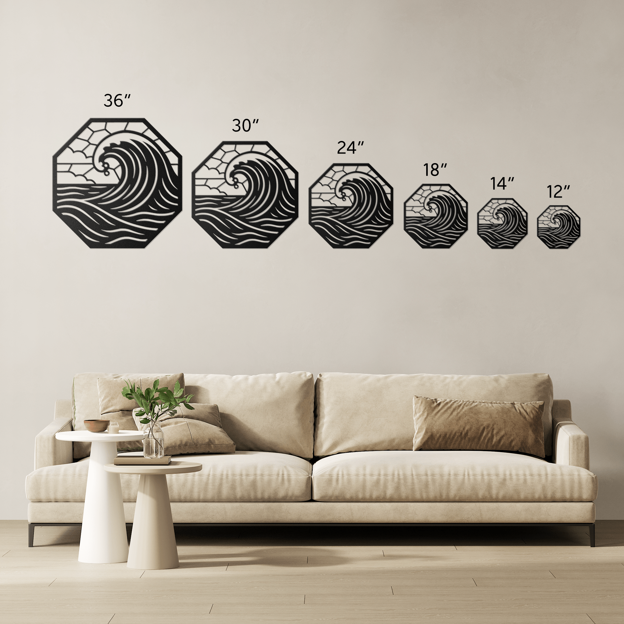 Wave Harmony Metal Sign - Cool Metal Signs