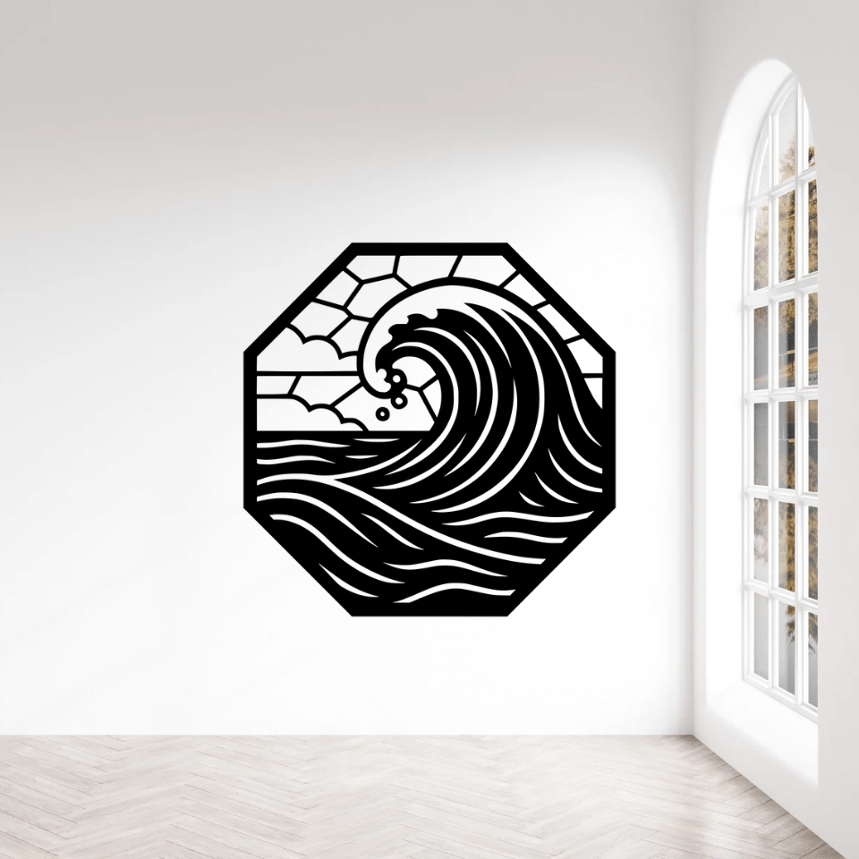 Wave Harmony Metal Sign - Cool Metal Signs