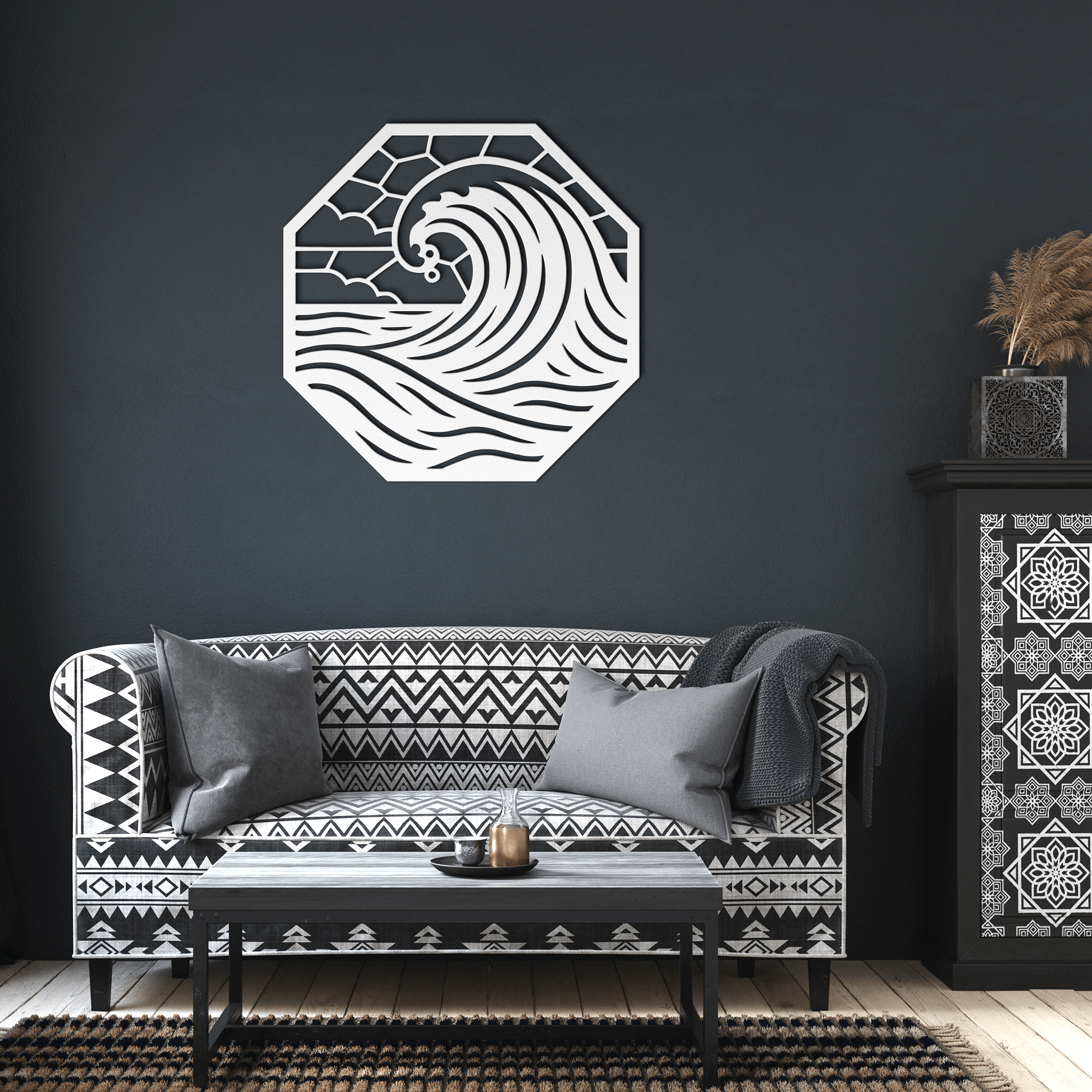 Wave Harmony Metal Sign - Cool Metal Signs