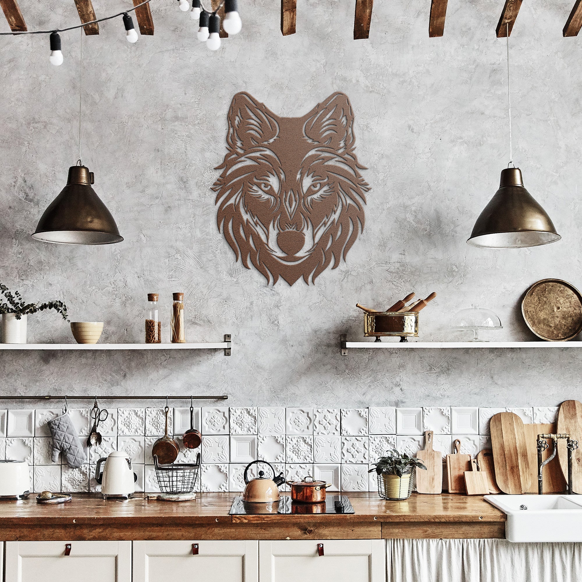 Wolf Metal Art - Cool Metal Signs