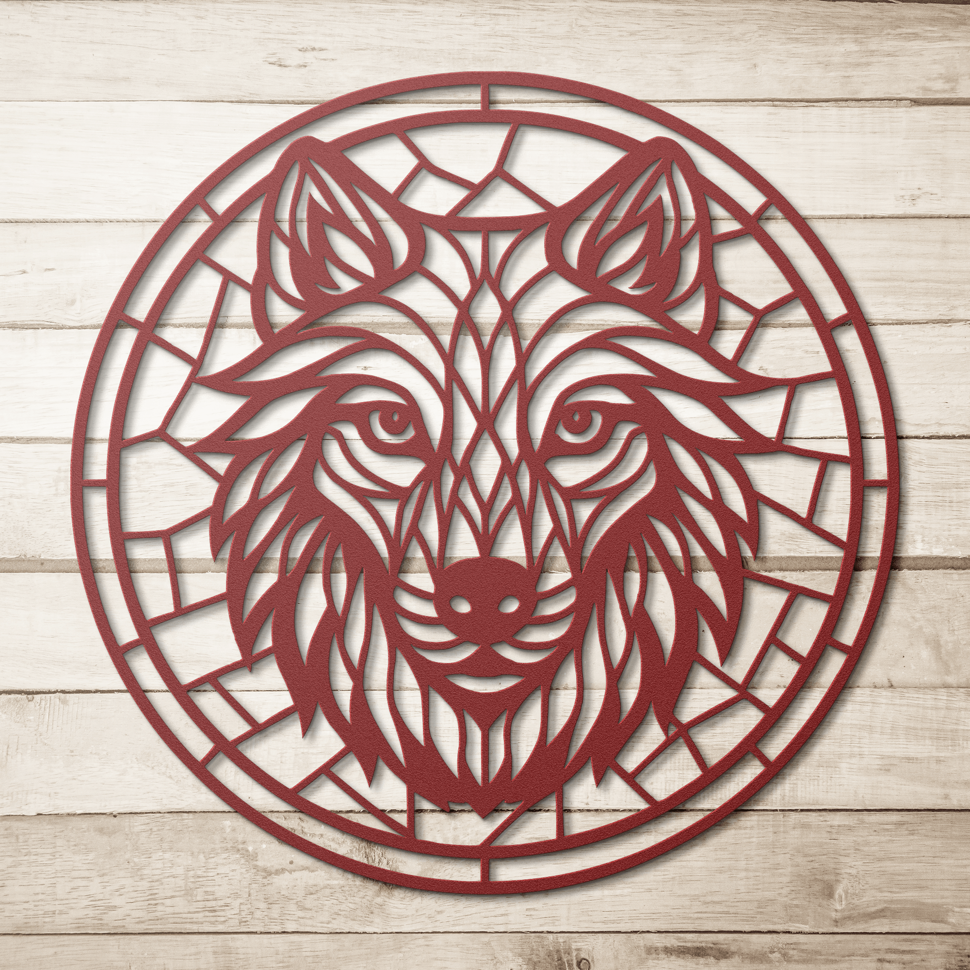Wolf Mosaic Metal Sign - Cool Metal Signs