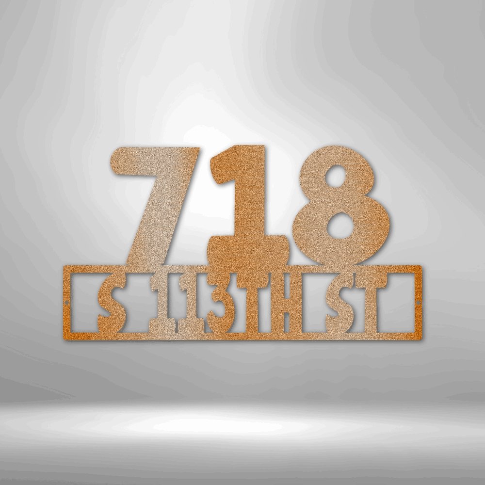 Address - Steel Sign - Cool Metal Signs