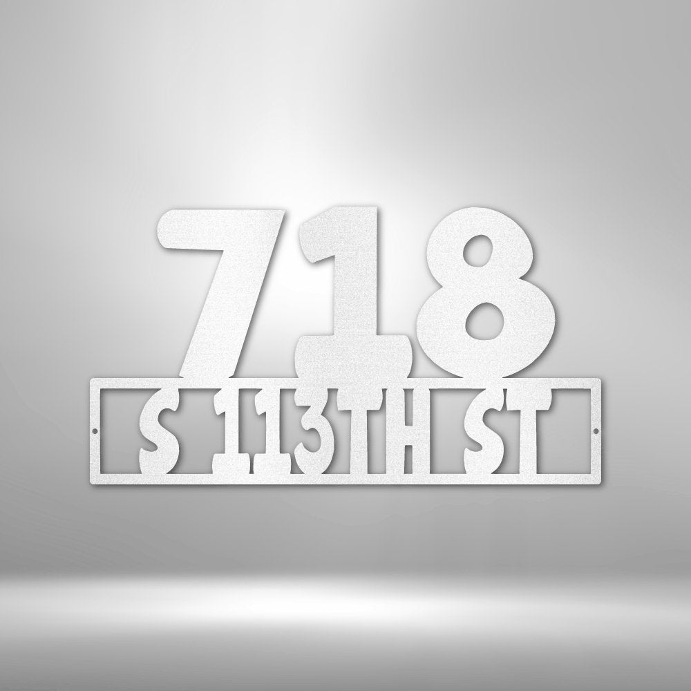 Address - Steel Sign - Cool Metal Signs