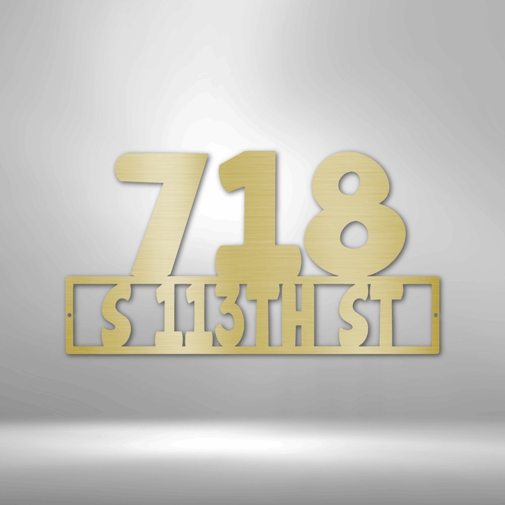 Address - Steel Sign - Cool Metal Signs