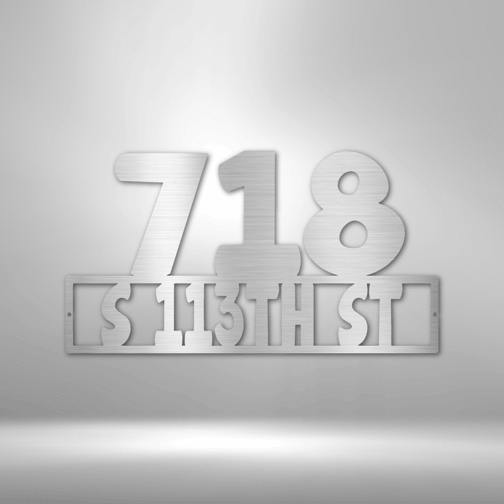 Address - Steel Sign - Cool Metal Signs