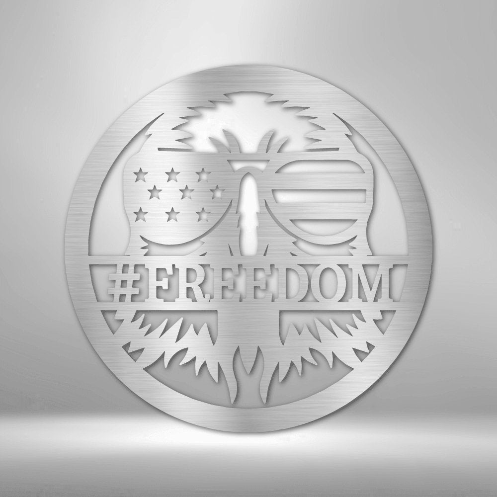 American Eagle Monogram - Made in the USA - Cool Metal Signs