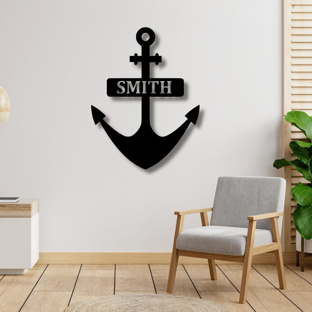 Anchor Monogram - Cool Metal Signs