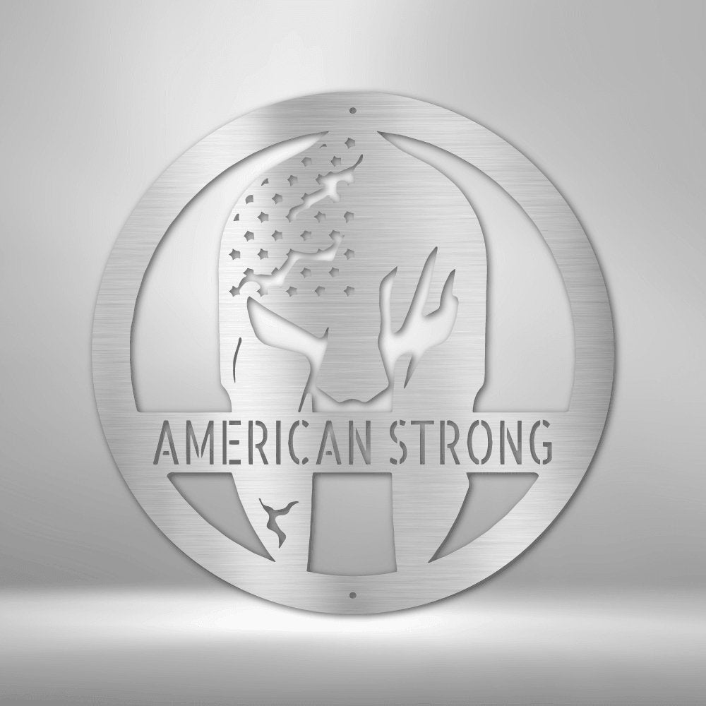 Battle Spartan Helmet - Made in the USA - Cool Metal Signs