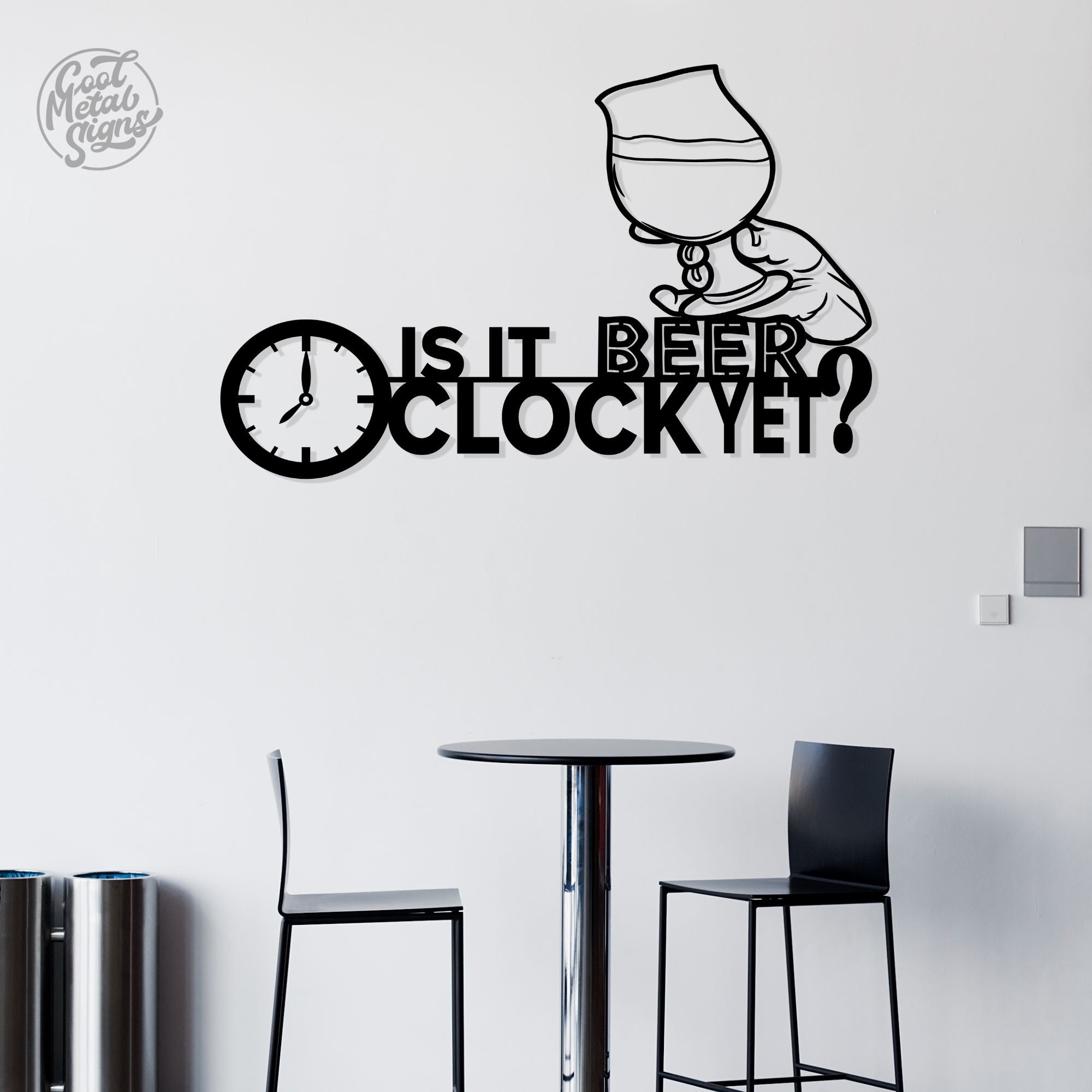 Beer O'clock Metal Sign - Cool Metal Signs