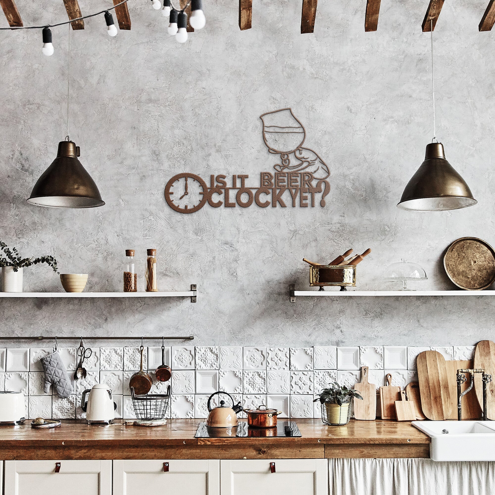 Beer O'clock Metal Sign - Cool Metal Signs