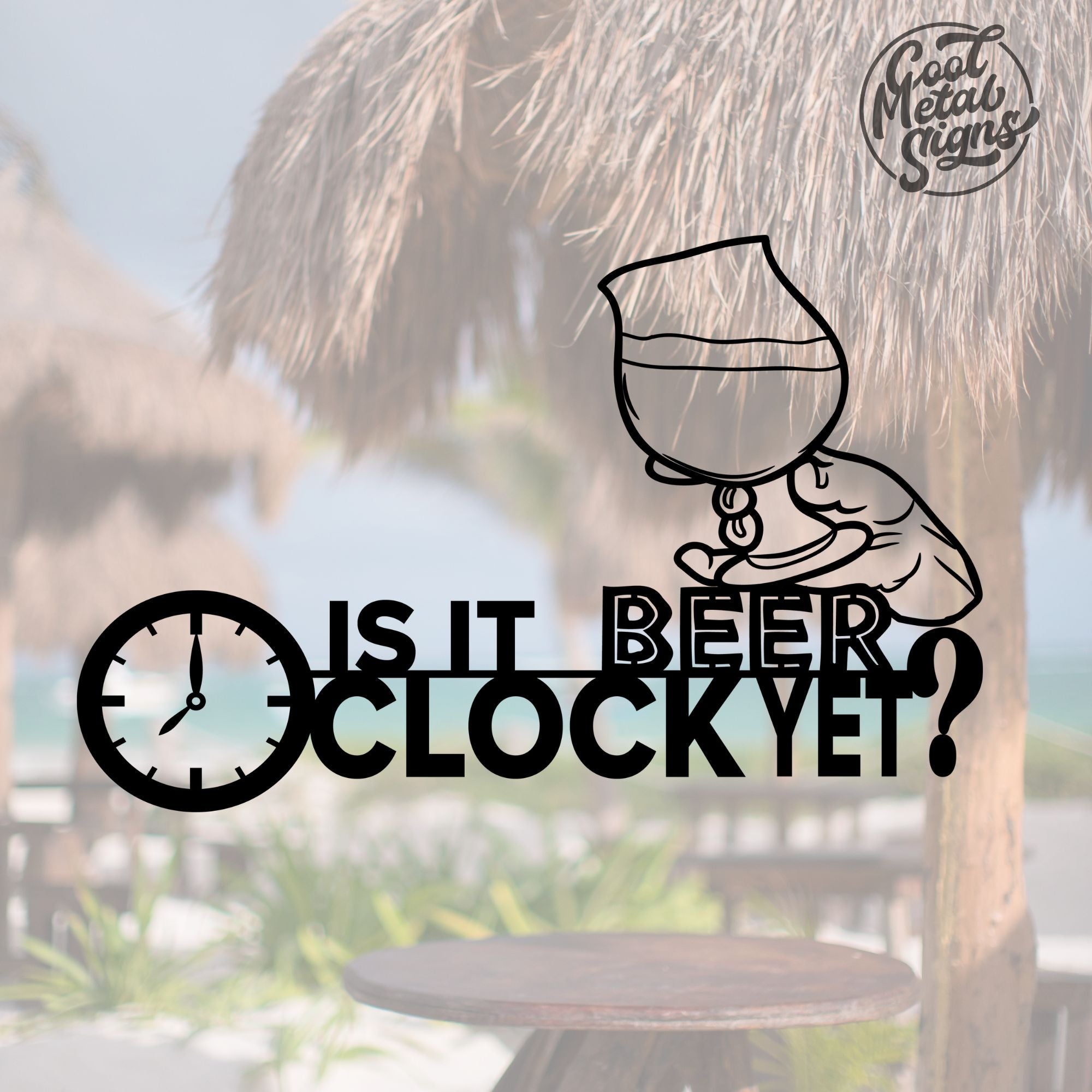 Beer O'clock Metal Sign - Cool Metal Signs