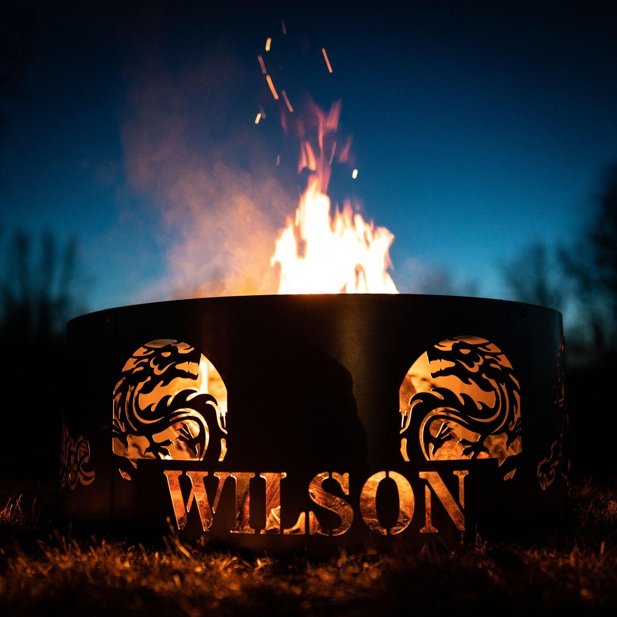 *CUSTOM Personalized Fire Pit Ring - Cool Metal Signs