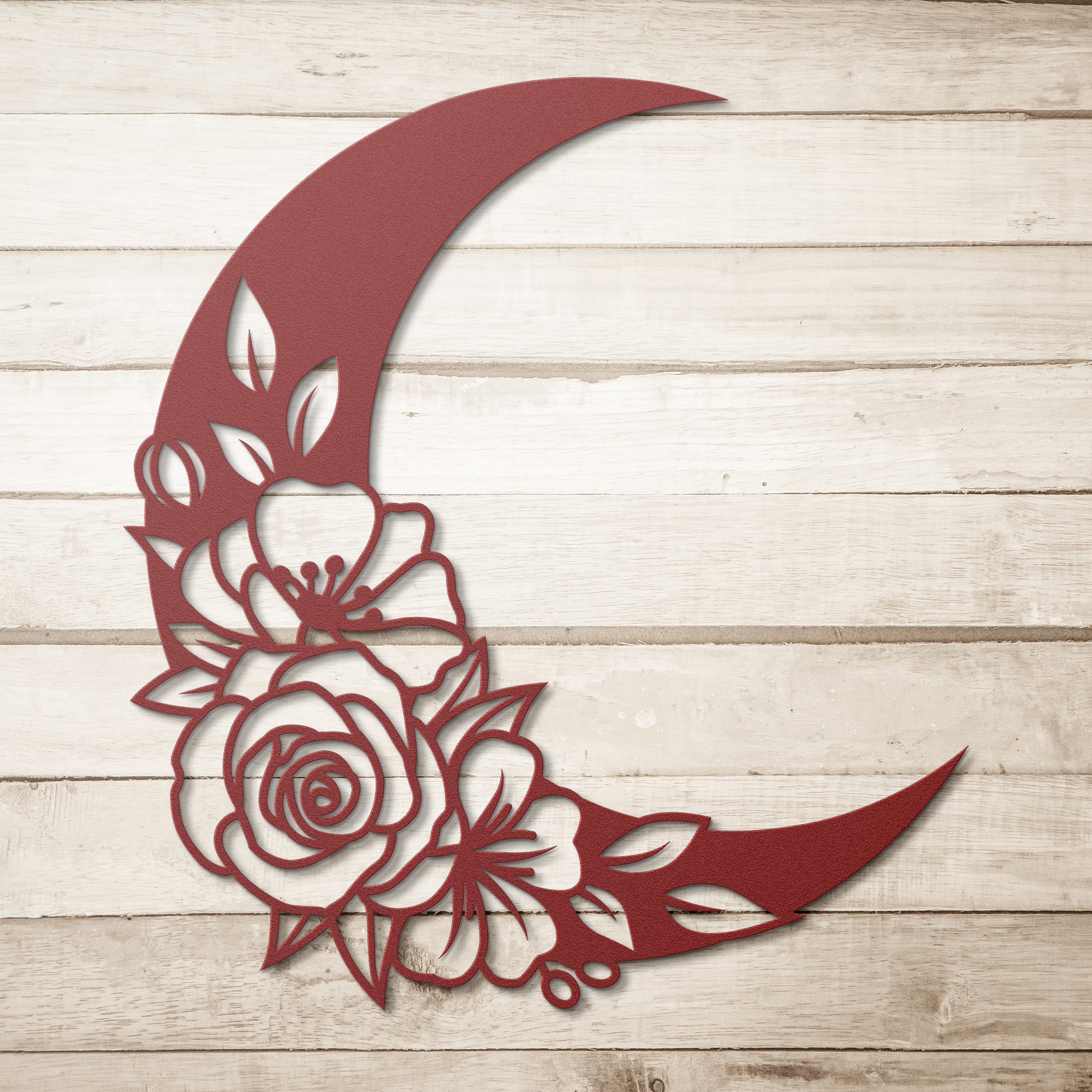 Daises Floral Moon Sign - Cool Metal Signs