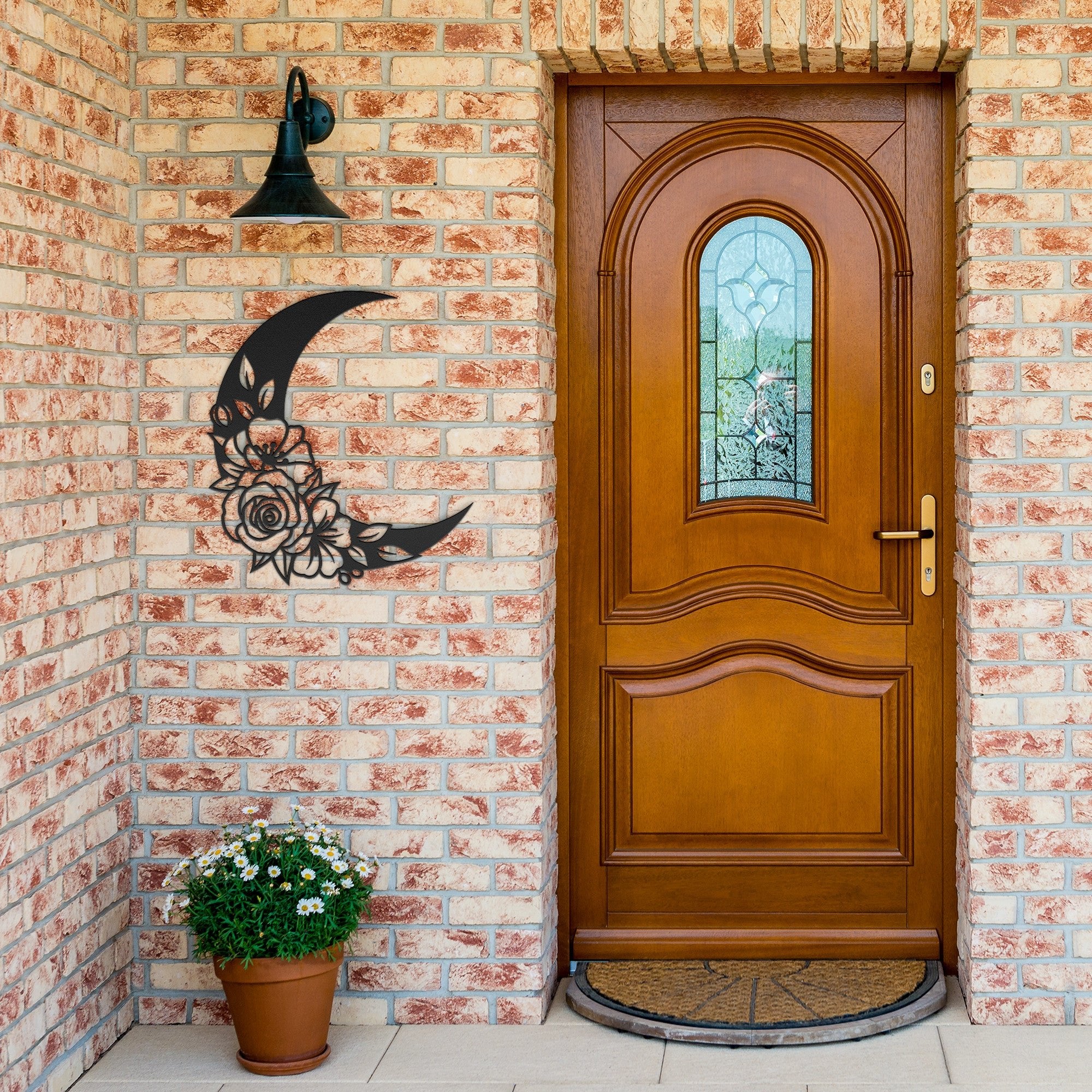 Daises Floral Moon Sign - Cool Metal Signs