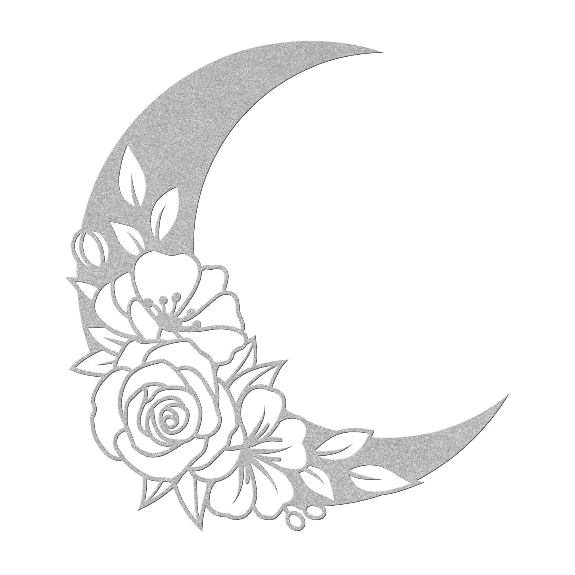 Daises Floral Moon Sign - Cool Metal Signs