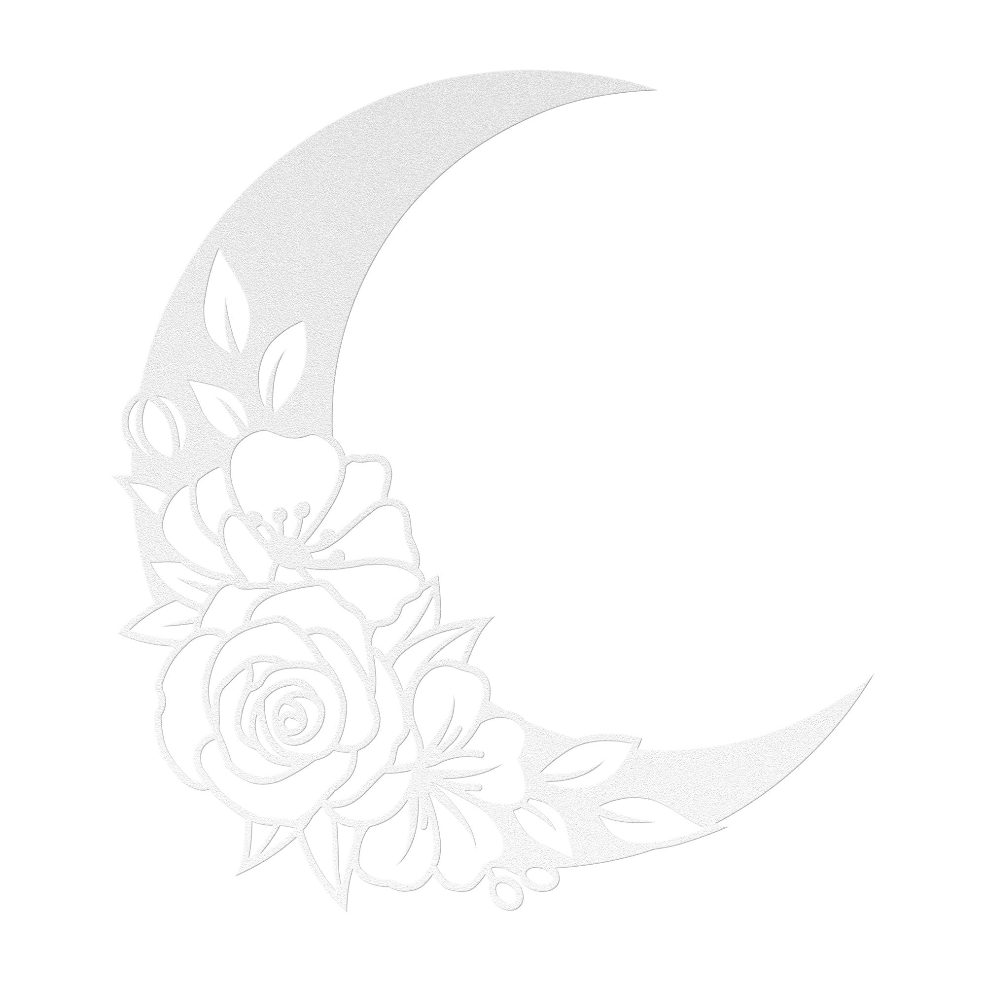 Daises Floral Moon Sign - Cool Metal Signs