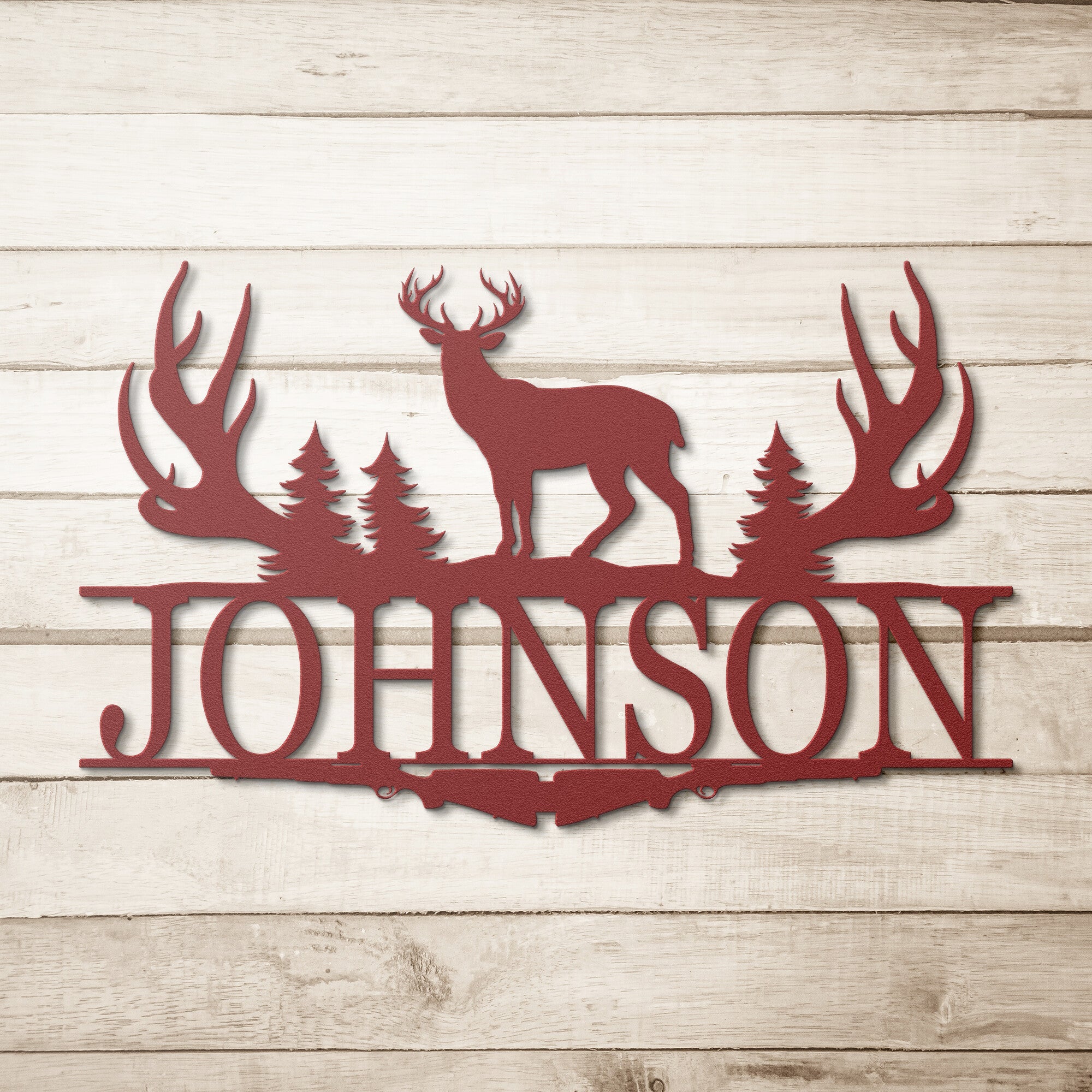 Deer Scene Family Sign - Cool Metal Signs