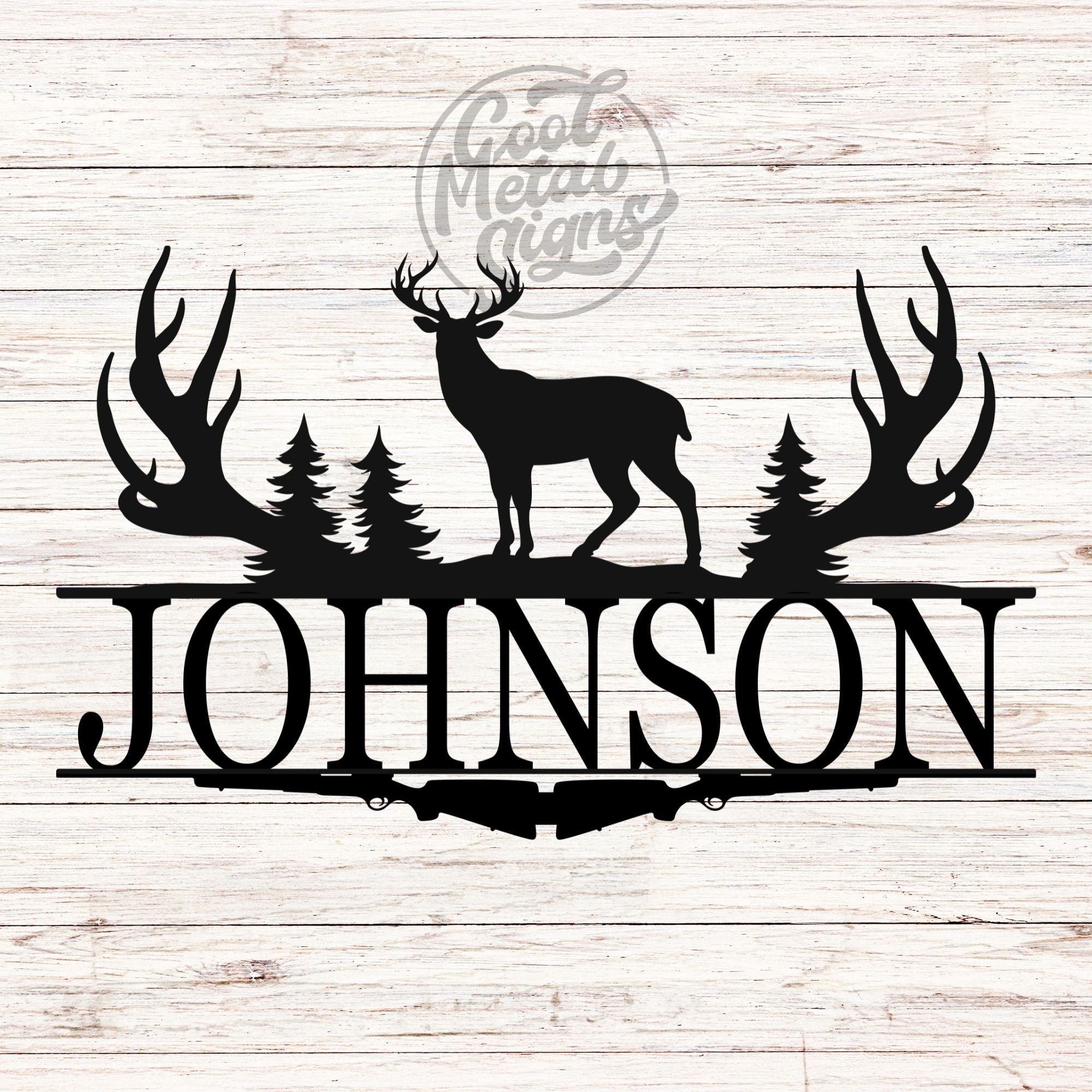 Deer Scene Family Sign - Cool Metal Signs