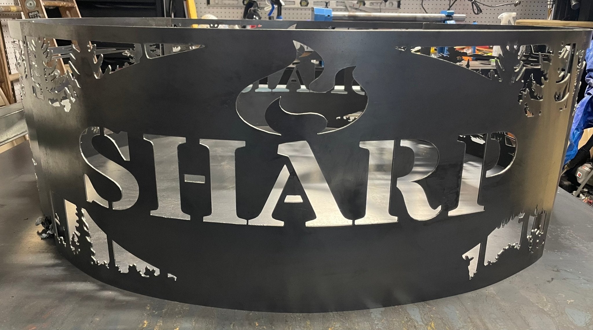 Fire Pit Scene Fire Pit Ring - Cool Metal Signs