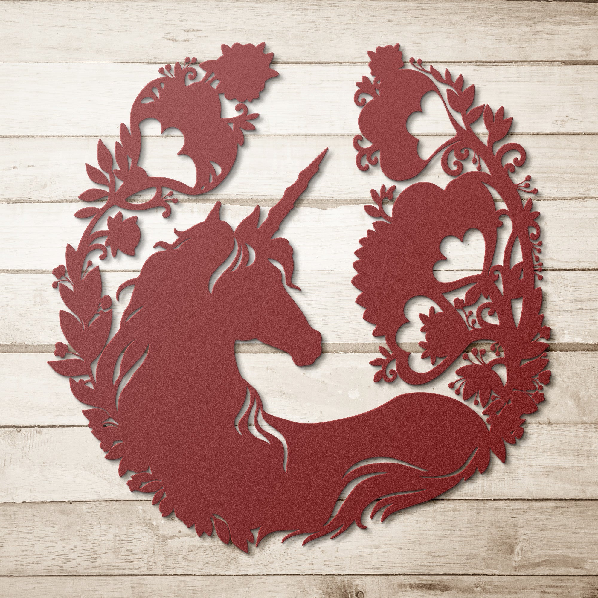 Floral Unicorn Sign - Cool Metal Signs