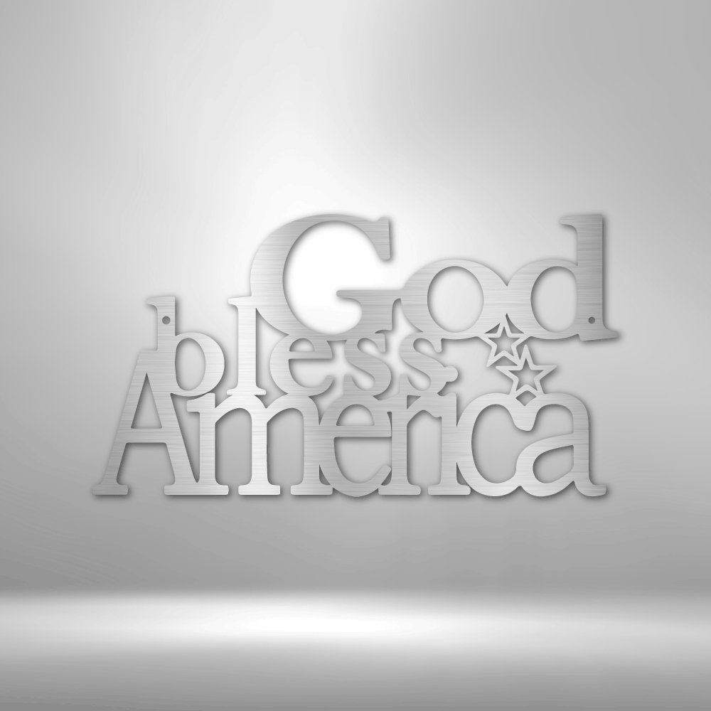 God Bless America - Steel Sign - Cool Metal Signs