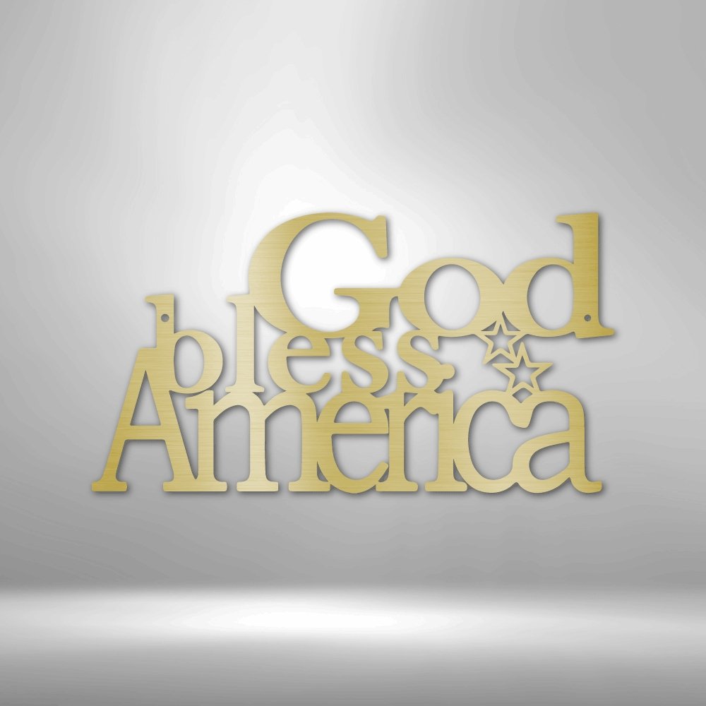 God Bless America - Steel Sign - Cool Metal Signs