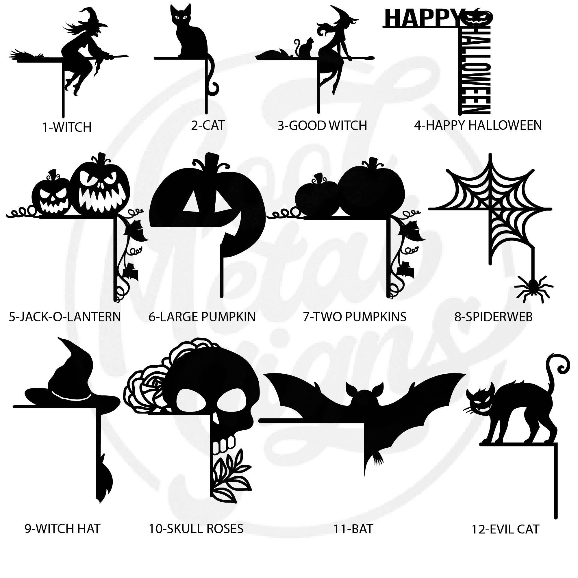 Halloween Door Corner Trim Sign - Cool Metal Signs
