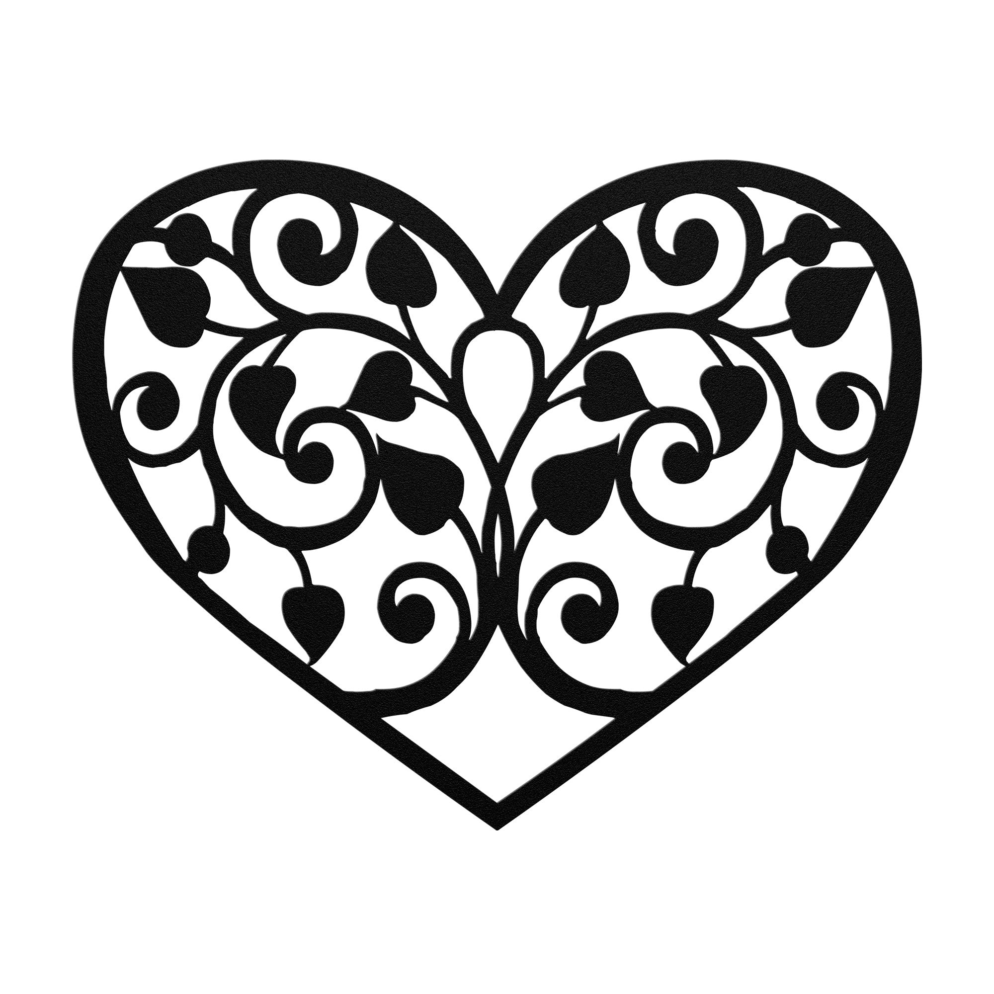 Leaf Vine Heart Sign - Cool Metal Signs